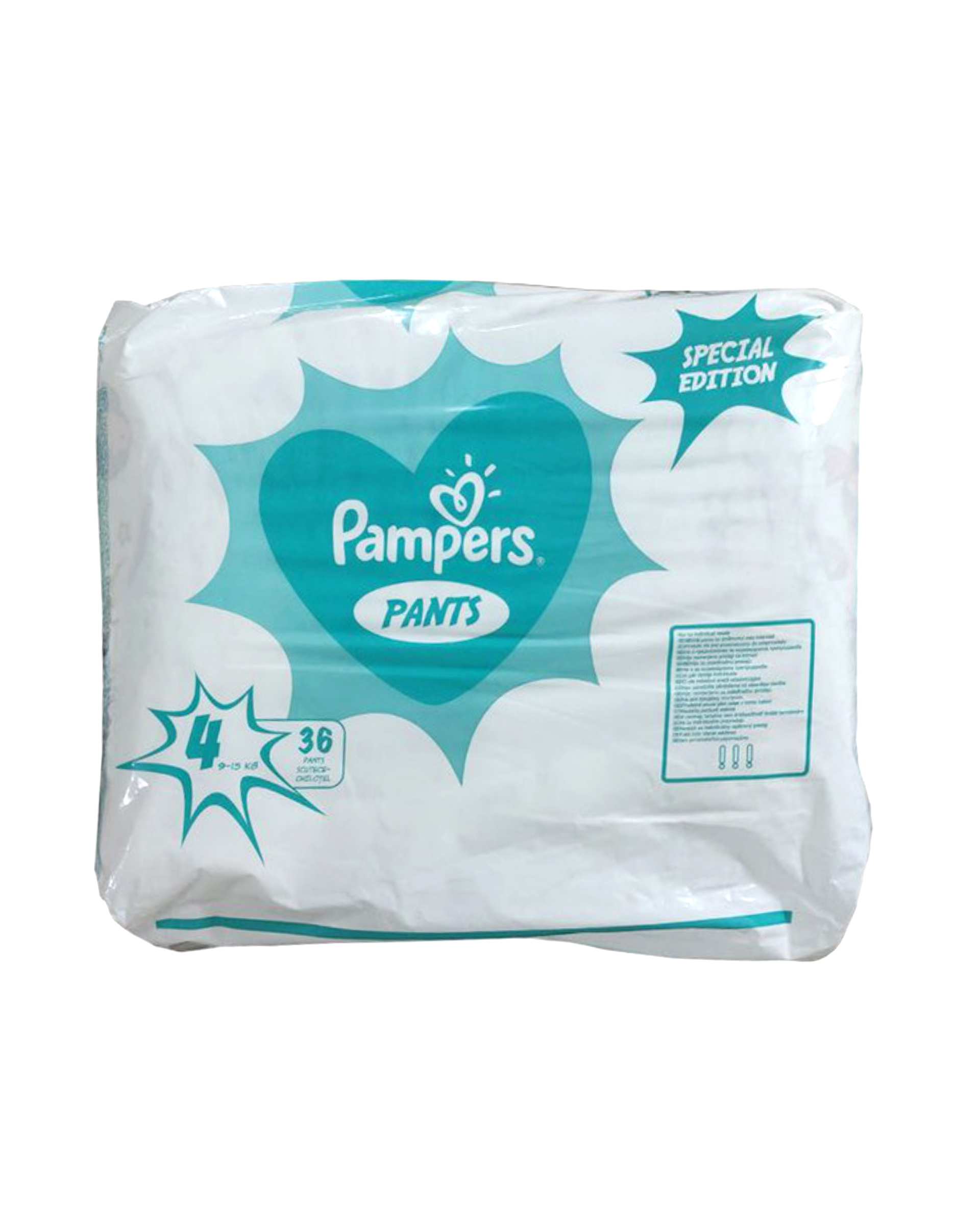 پوشک بچه شورتی پمپرز Pampers سایز 4 بسته 36 عددی