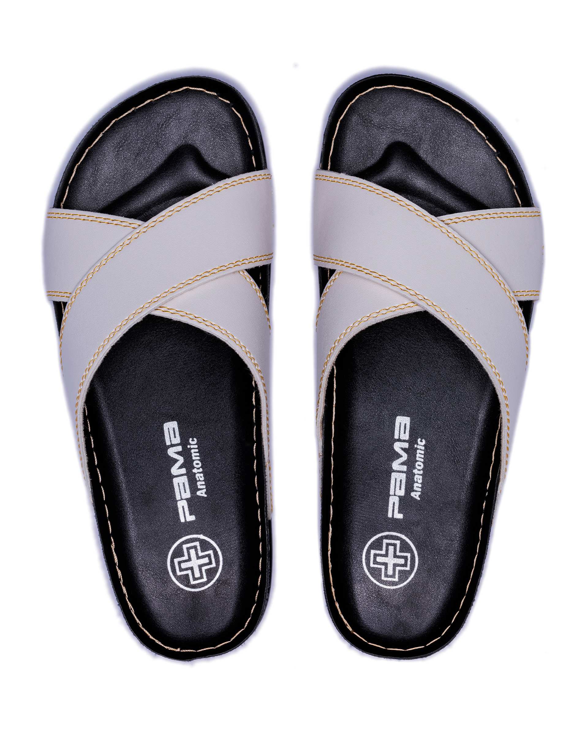 دمپایی زنانه رسپینا سفید پاما Pama مدل HZRSP