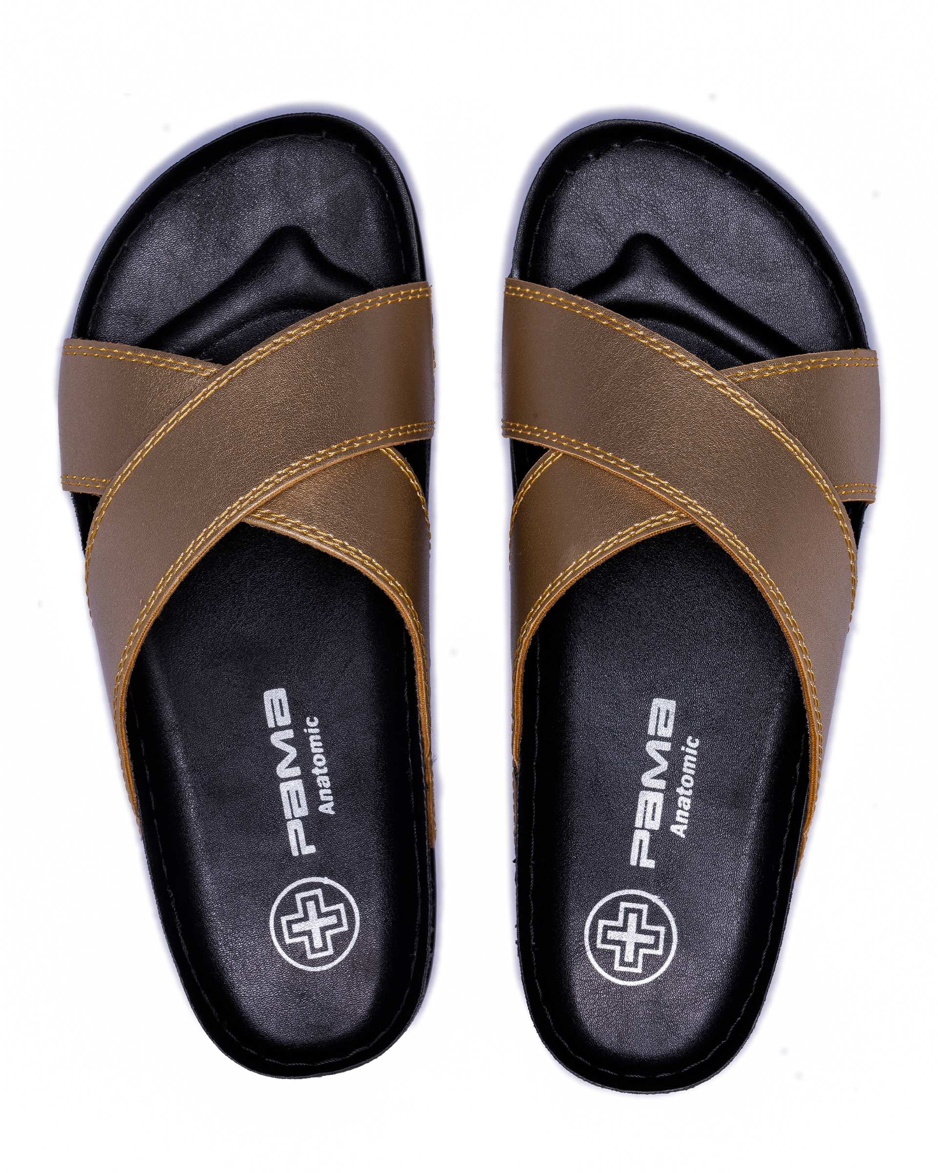 دمپایی زنانه رسپینا طلایی پاما Pama مدل HZRSP