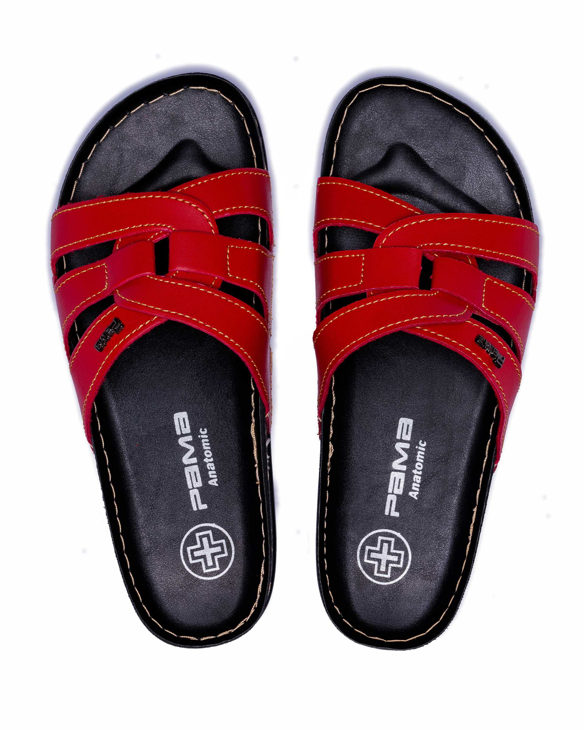 دمپایی زنانه راحیل قرمز پاما مدل HZRHL