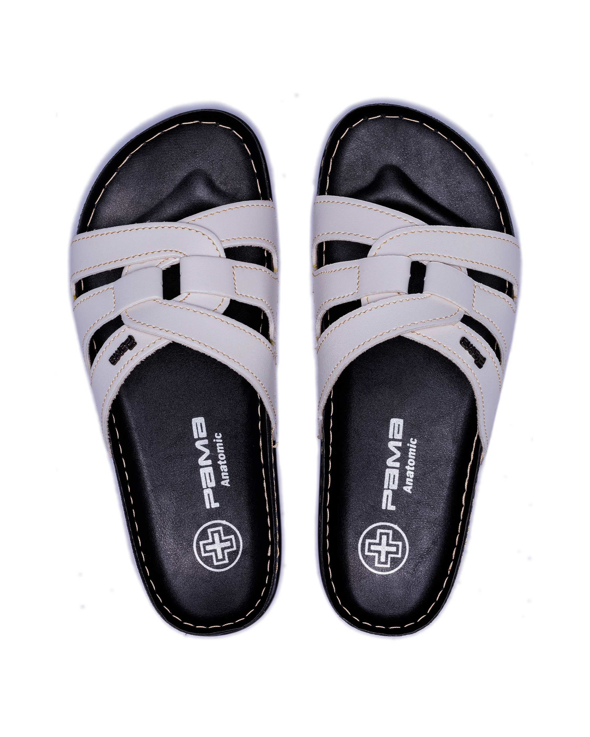 دمپایی زنانه راحیل سفید پاما Pama مدل HZRHL