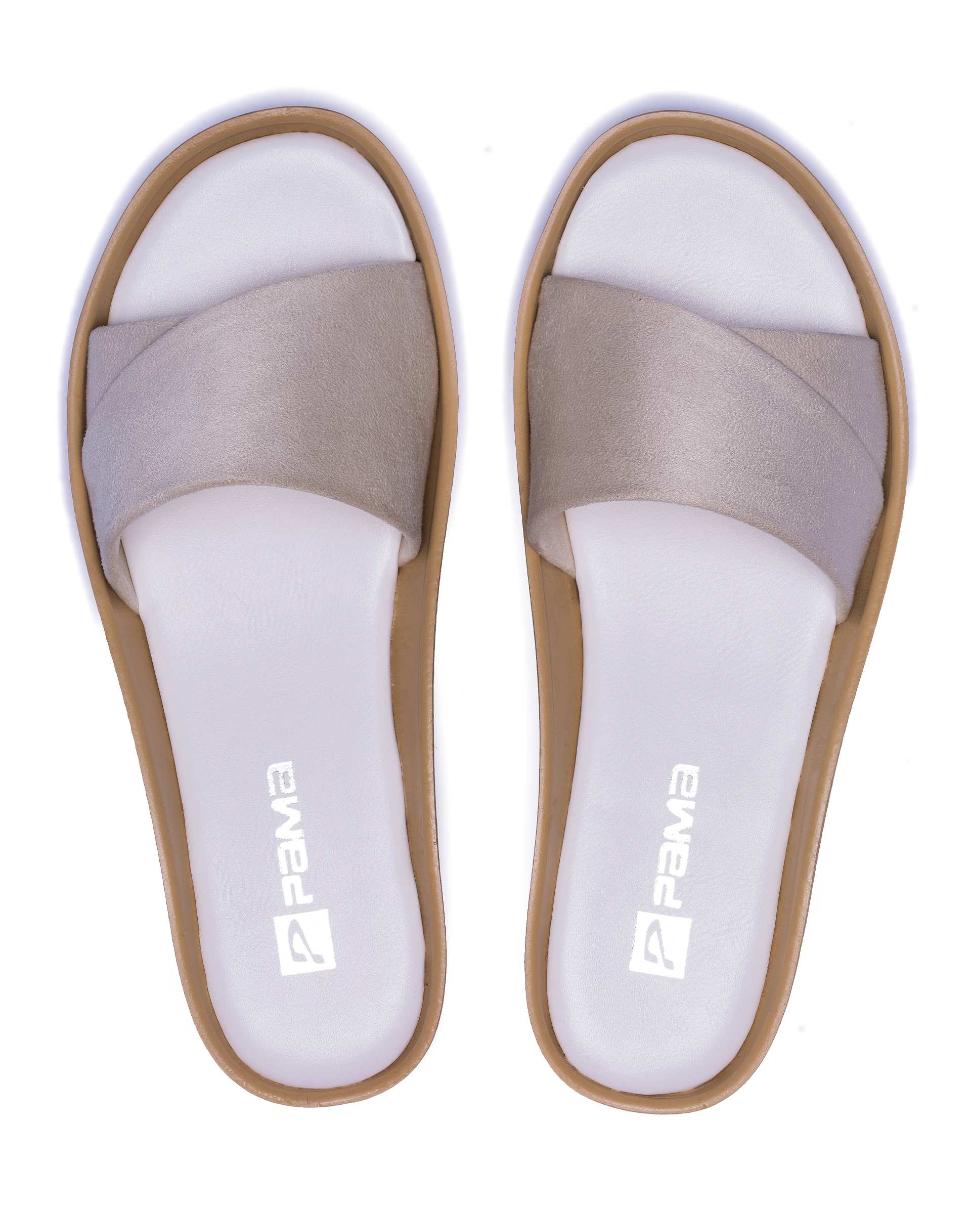 دمپایی زنانه باران سفید پاما Pama مدل HZBRN