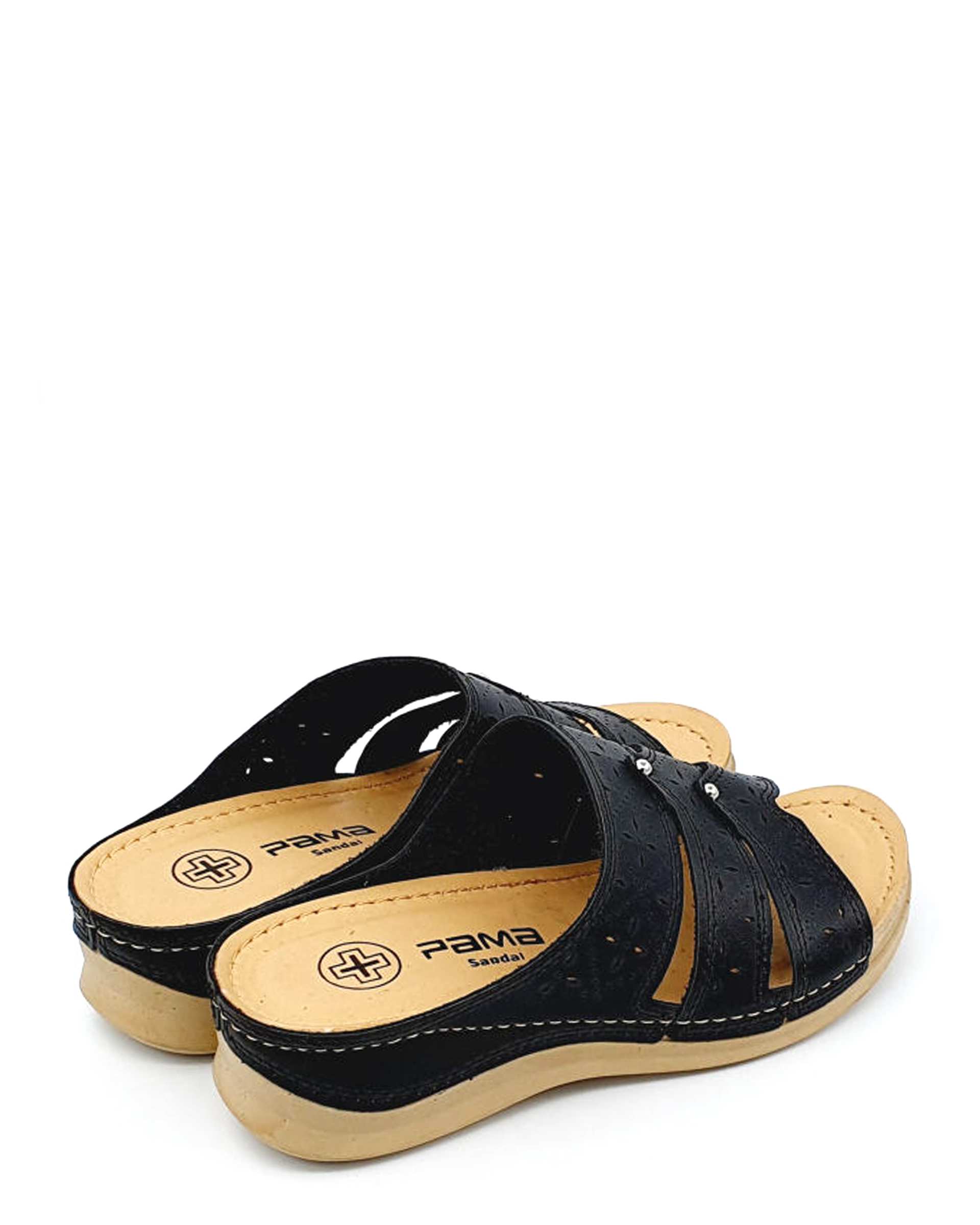 دمپایی زنانه دیان مشکی پاما Pama مدل HZDAN