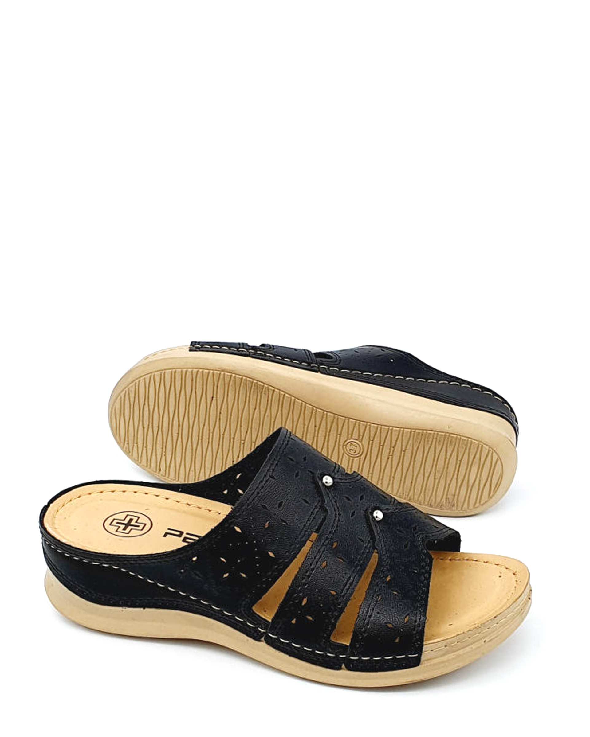 دمپایی زنانه دیان مشکی پاما Pama مدل HZDAN