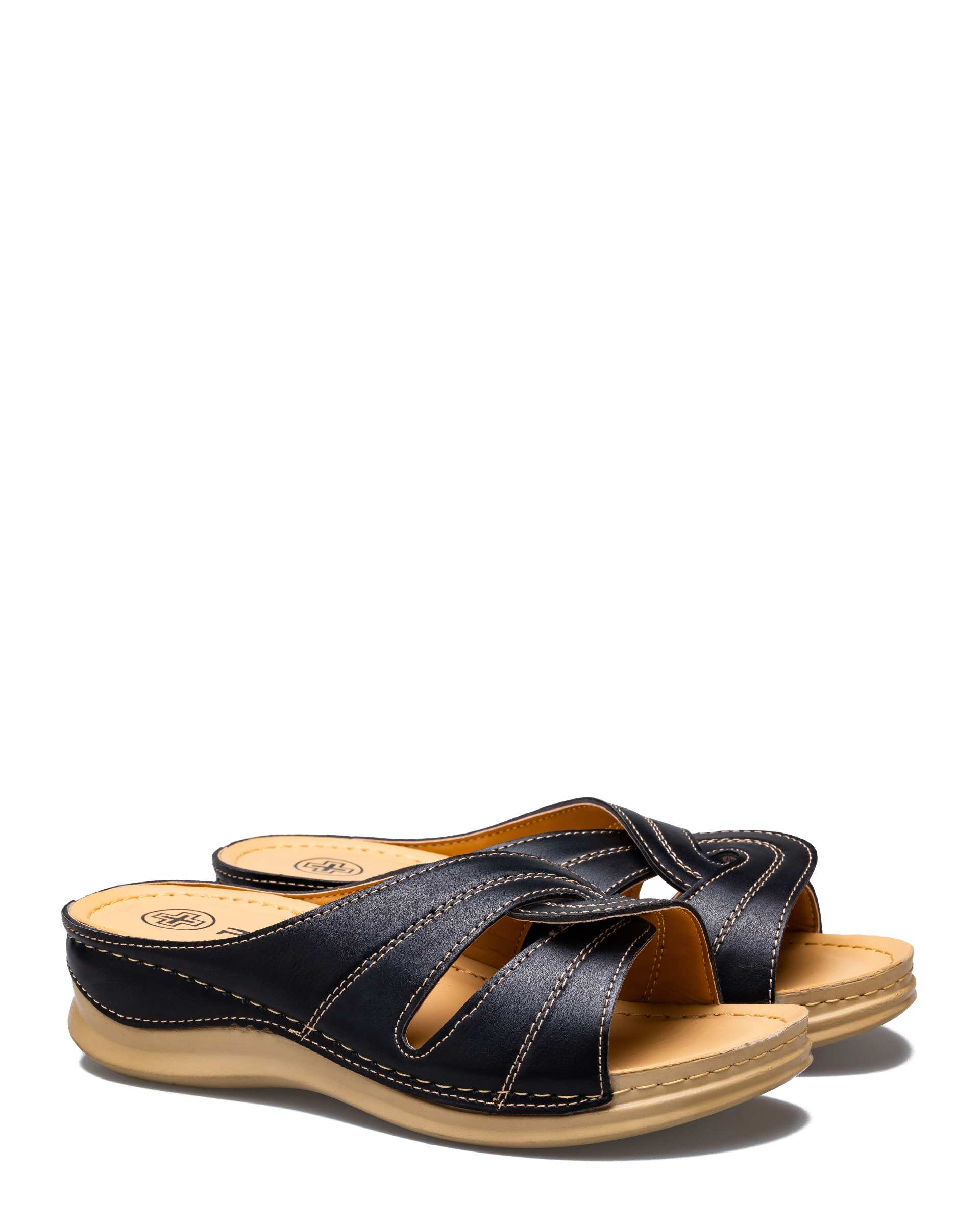 دمپایی زنانه دوریس مشکی پاما Pama مدل HZDRS