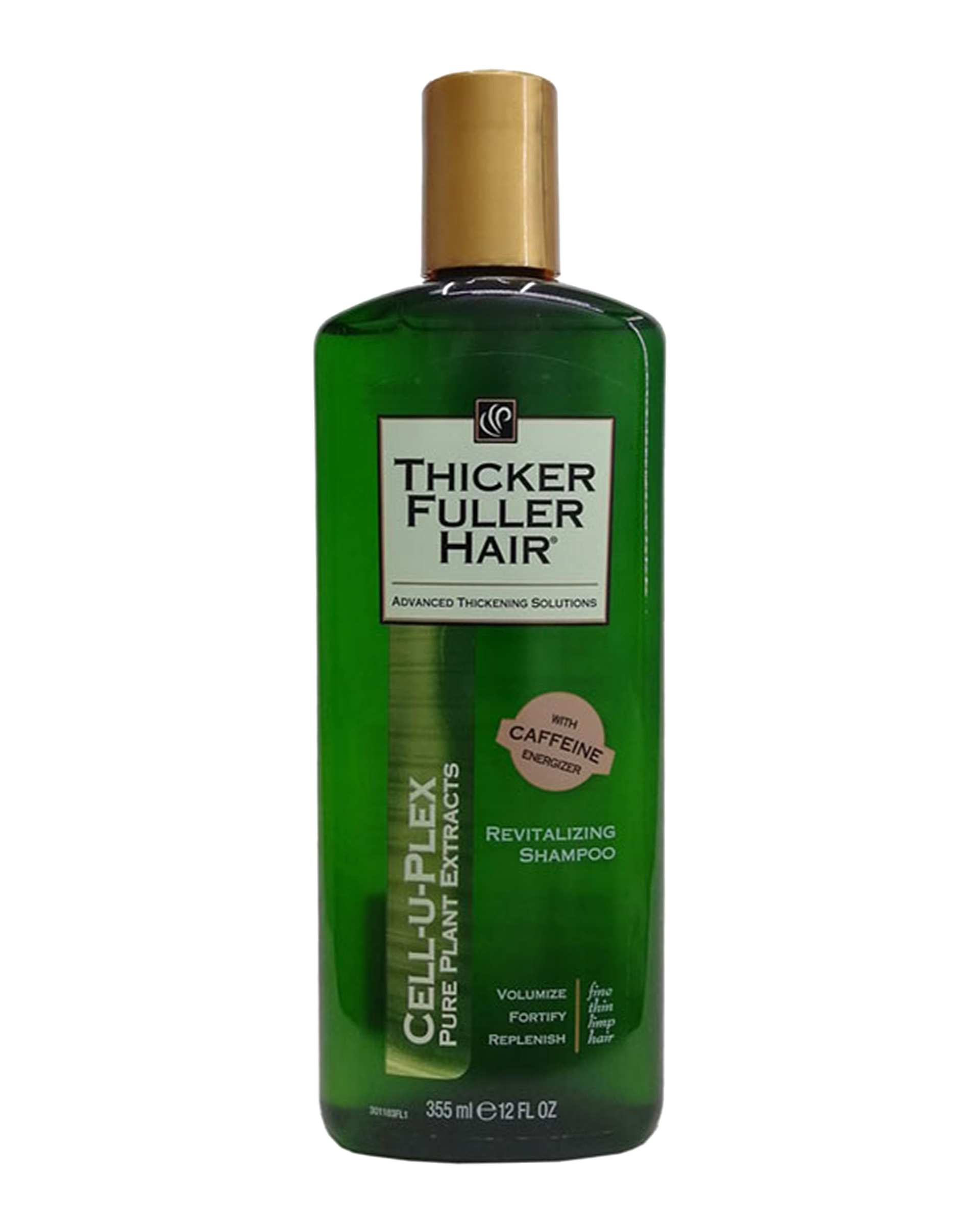 شامپو ضد ریزش مو تیکر فولر هیر Thicker Fuller Hair مدل Revitalizing حاوی کافئین ۳۵۵ml