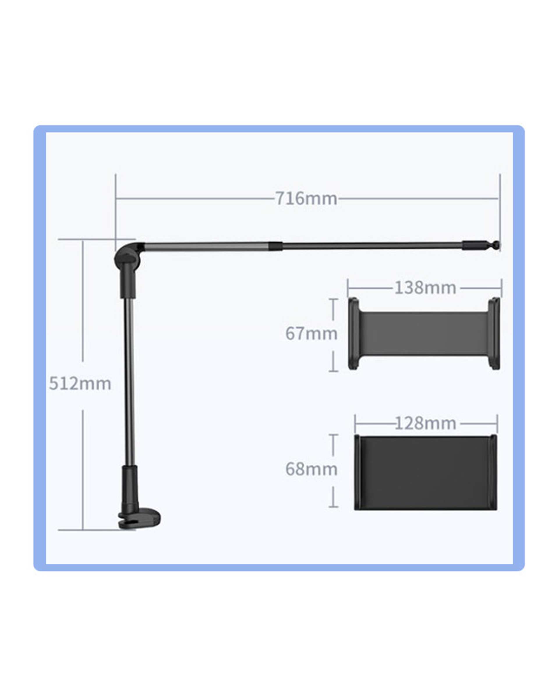 پایه نگهدارنده منعطف موبایل و تبلت مشکی ارگو Ergo مدل WMH005