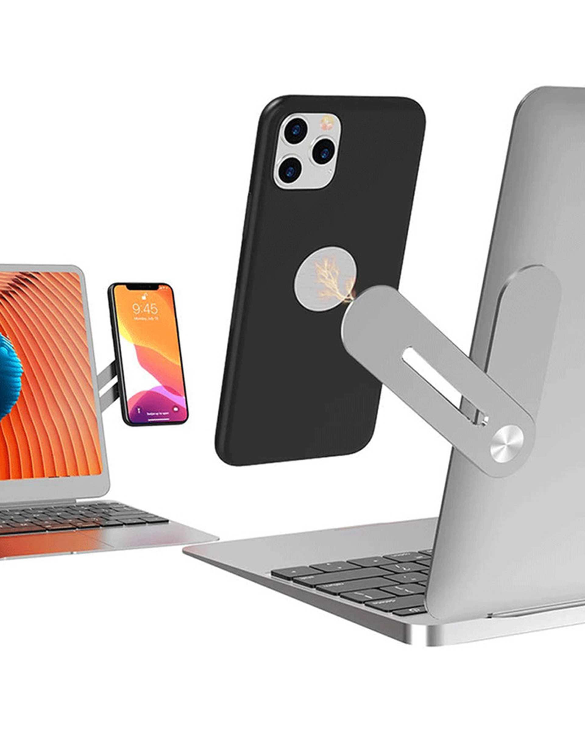 پایه نگهدارنده گوشی موبایل آهنربایی نقره ای ارگو Ergo مدل WMH007