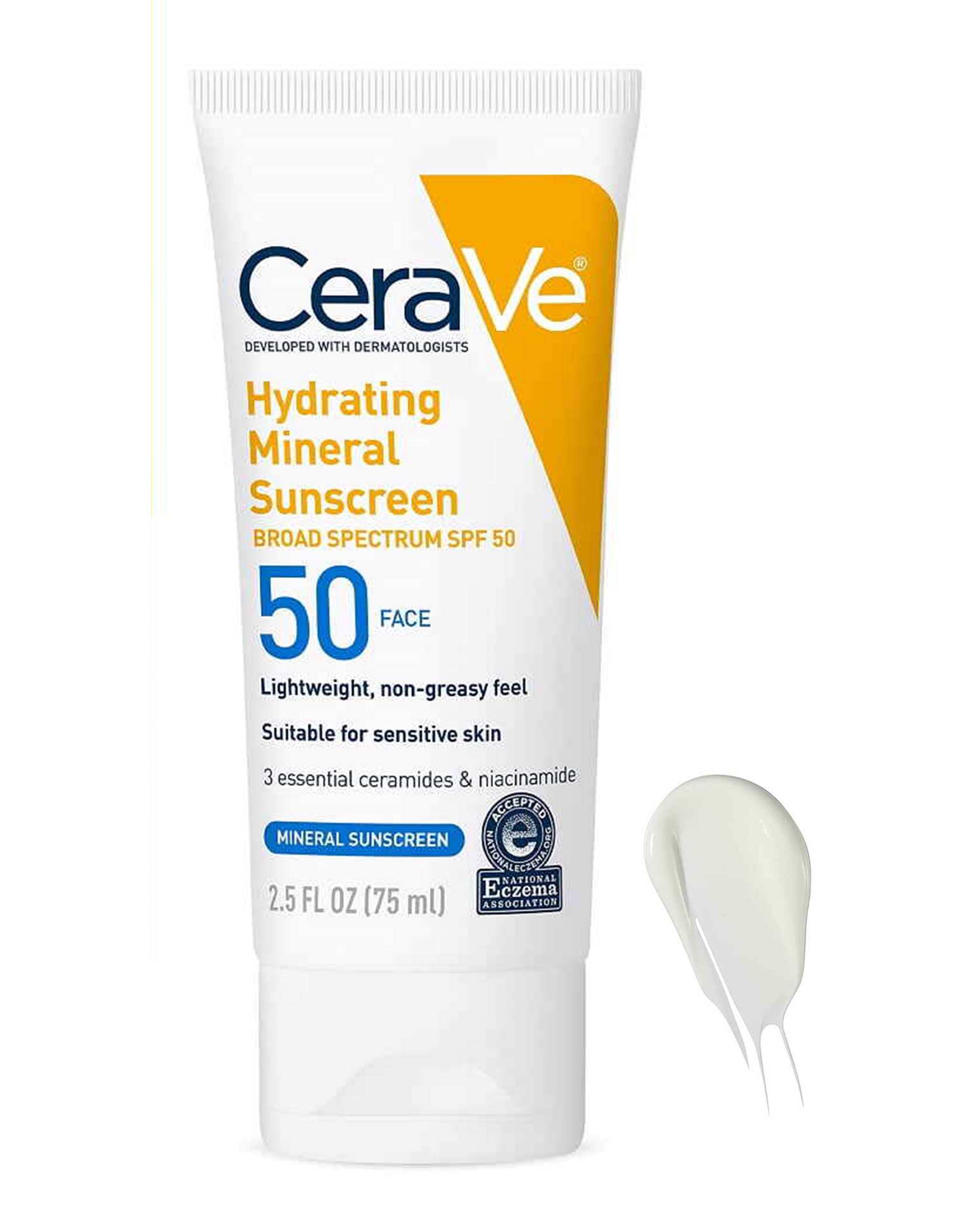 کرم ضد آفتاب فاقد چربی مینرال SPF50 سراوی CeraVe مدل Hydrating Mineral