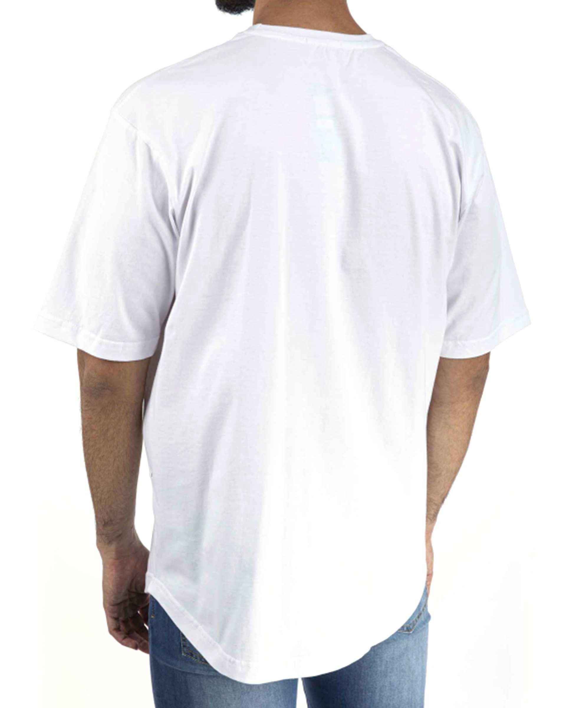 تیشرت مردانه لانگ سفید آر ان اس RNS مدل 12021759