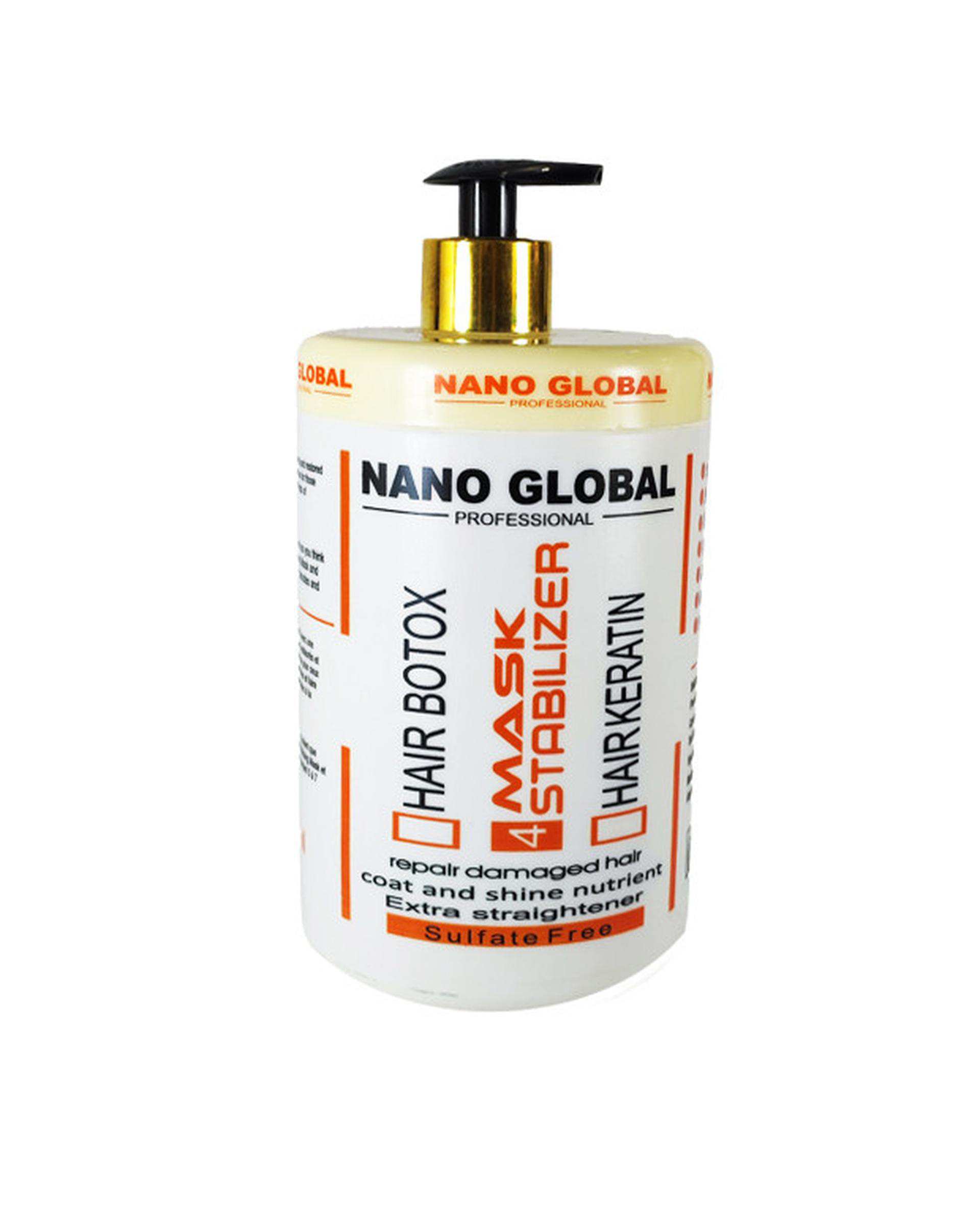 ماسک مو فاقد سولفات نانو گلوبال Nano Global مدل کراتین 1000ml