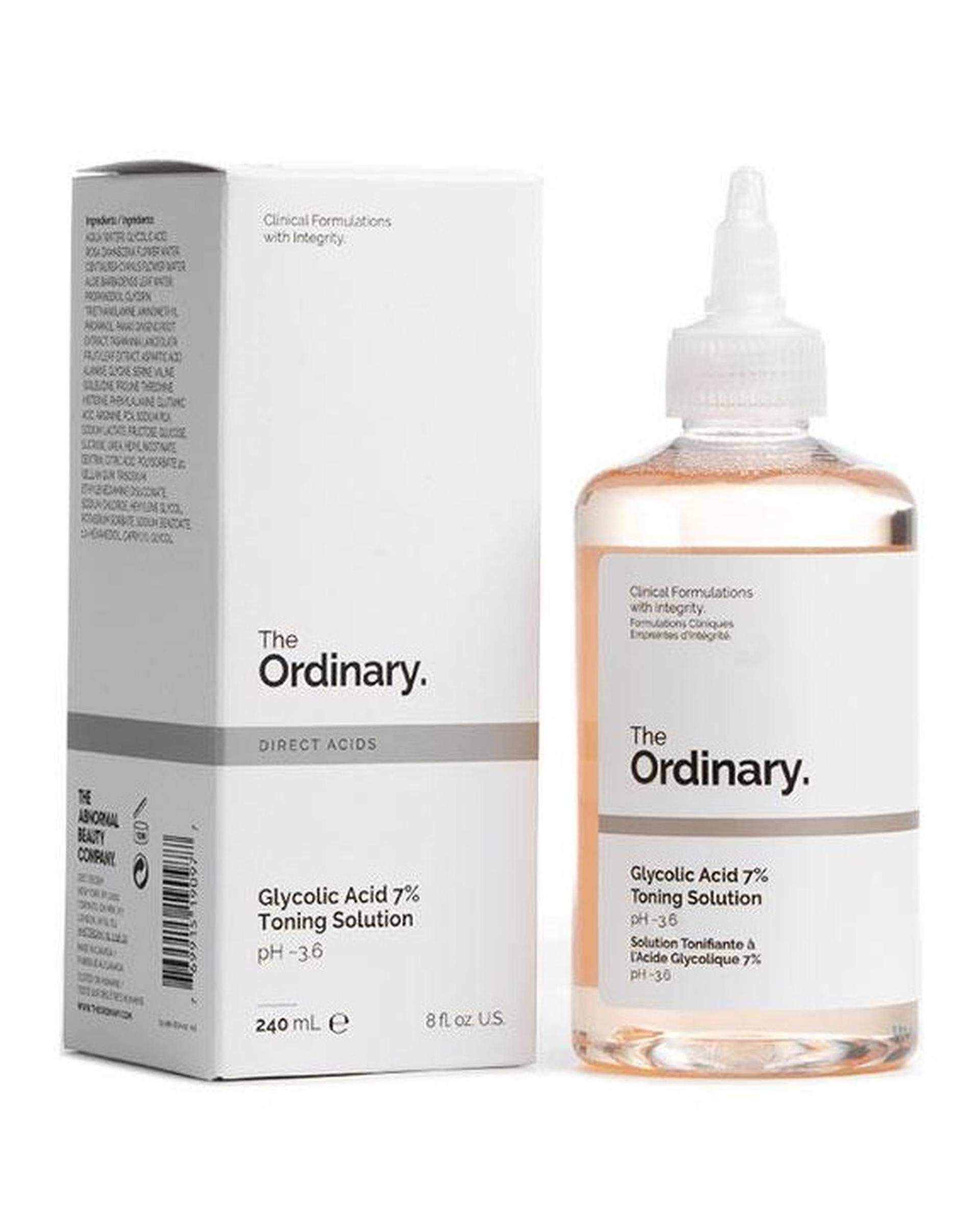 تونیک لایه بردار و روشن کننده پوست اوردینری The Ordinary مدل Glycolic Acid 7% Toning Solution حجم 240ml