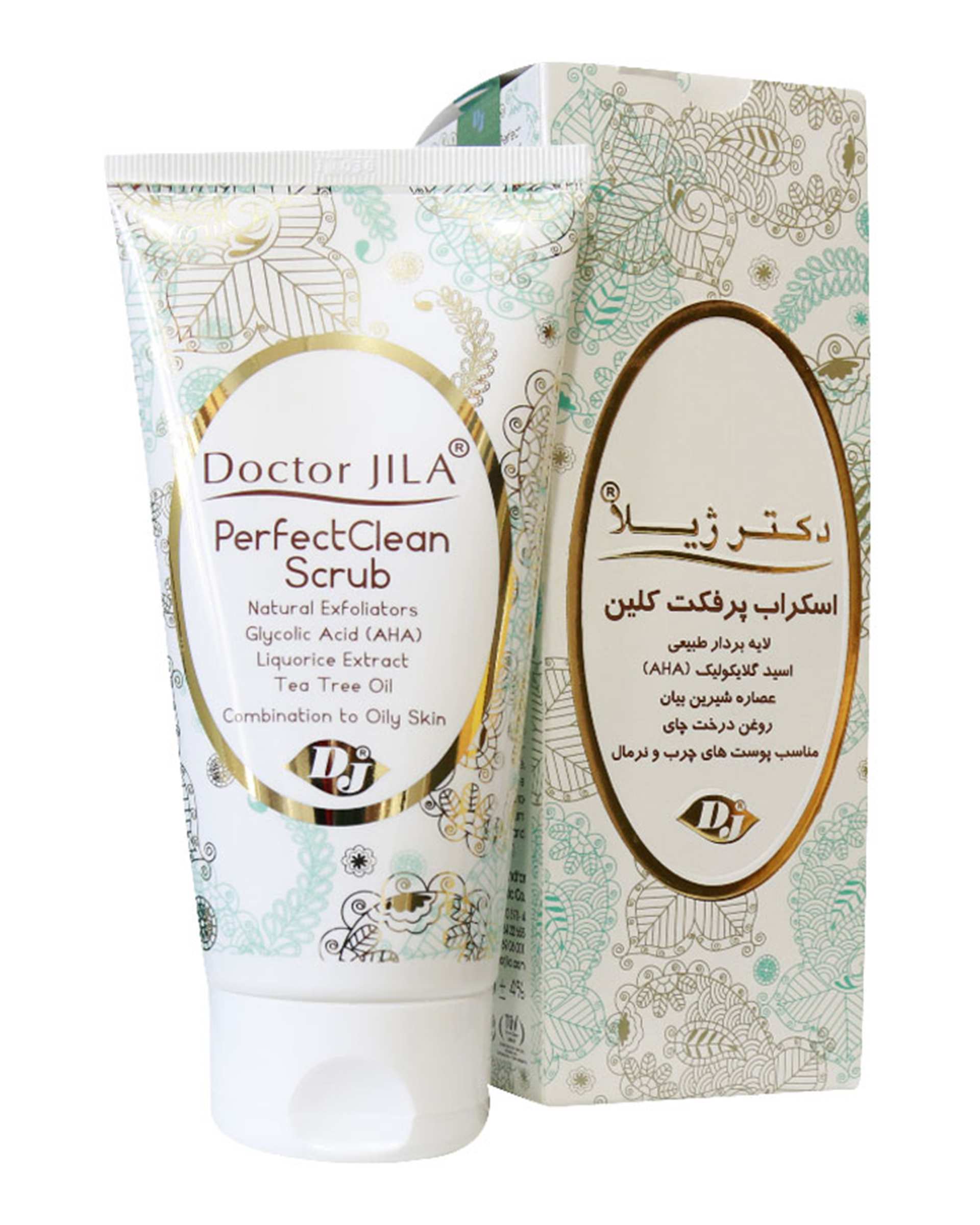 اسکراب صورت دکتر ژیلا Doctor Jila مدل Perfect Clean حاوی روغن درخت چای 140ml