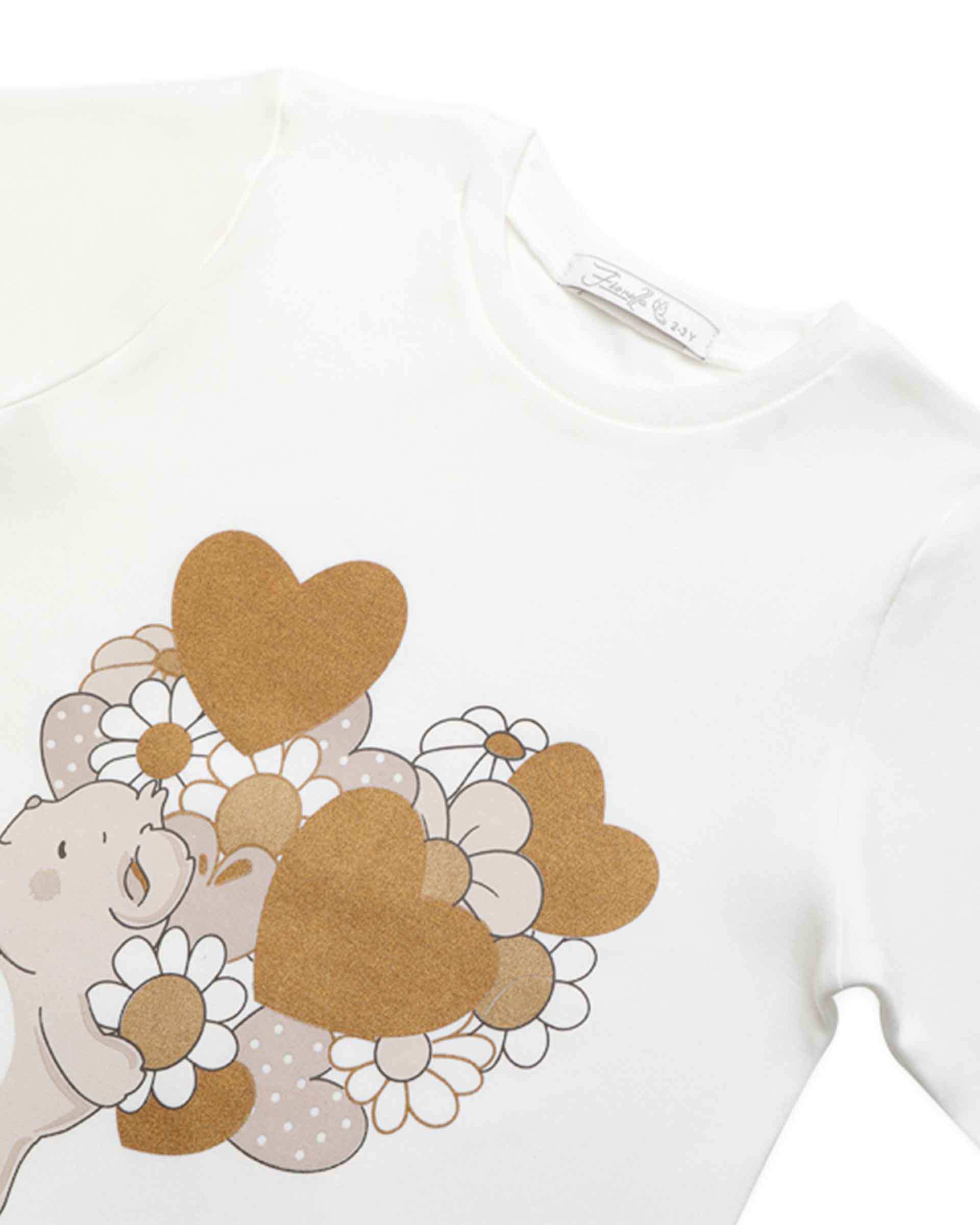 ست 3 تکه سویشرت و شلوار کبریتی فیورلا Fiorella مدل خرس قلبی کد 233524