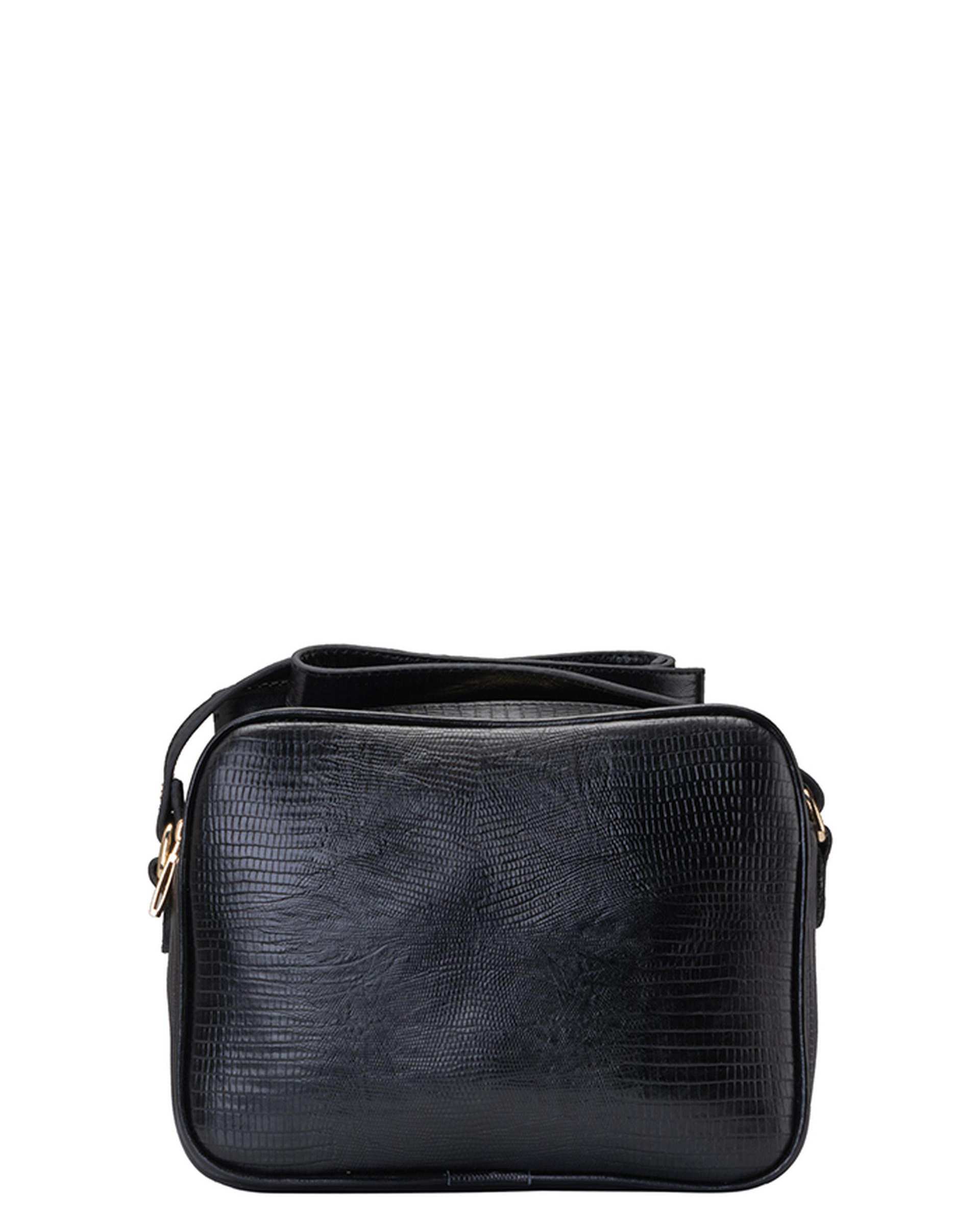 کیف چرم زنانه دوشی مشکی صاد Saad مدل RZ3002