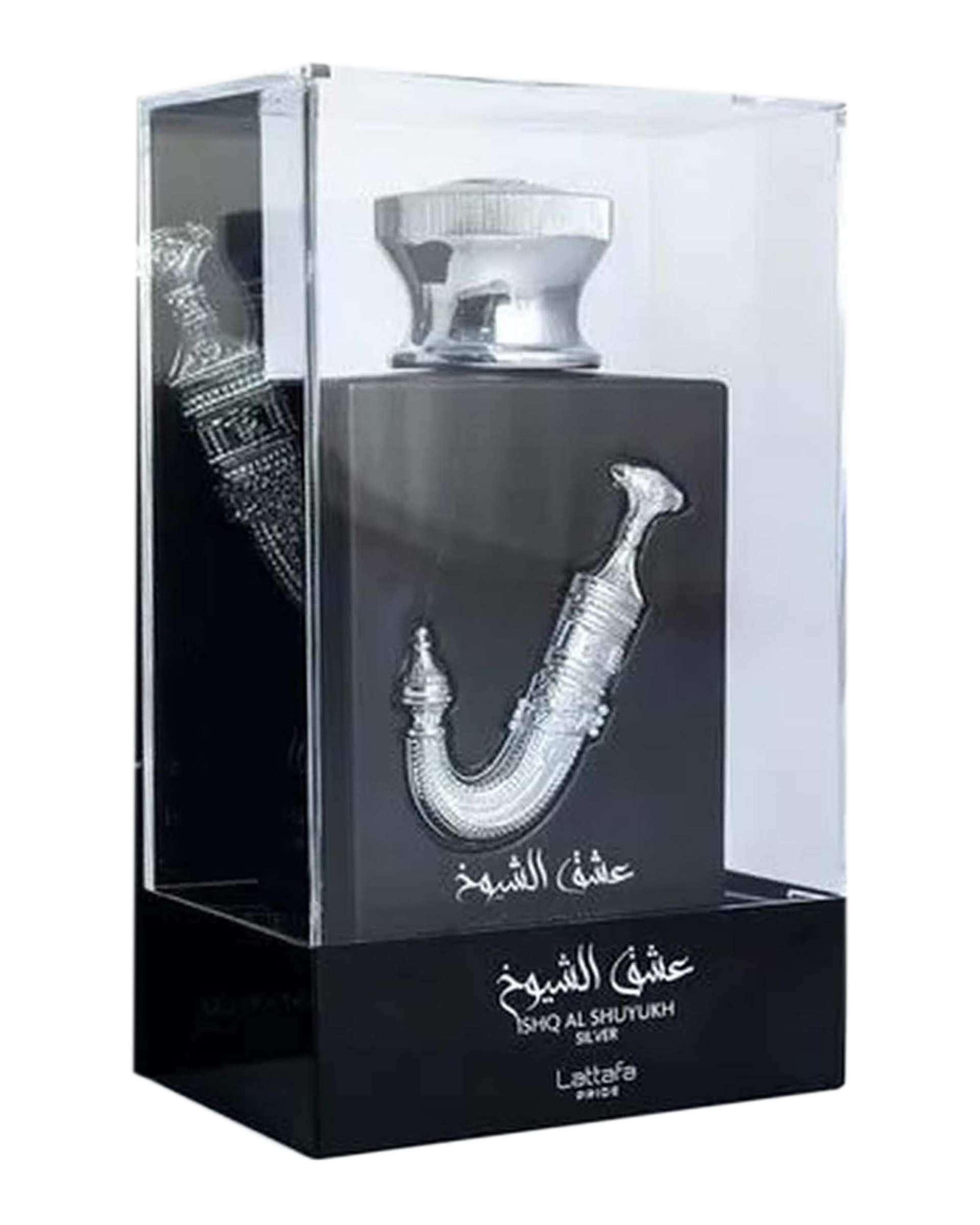 عطر عشق الشیوخ نقره ای لطافه پراید Ishq Al Shuyukh Silver EDP 100ml Lattafa Pride