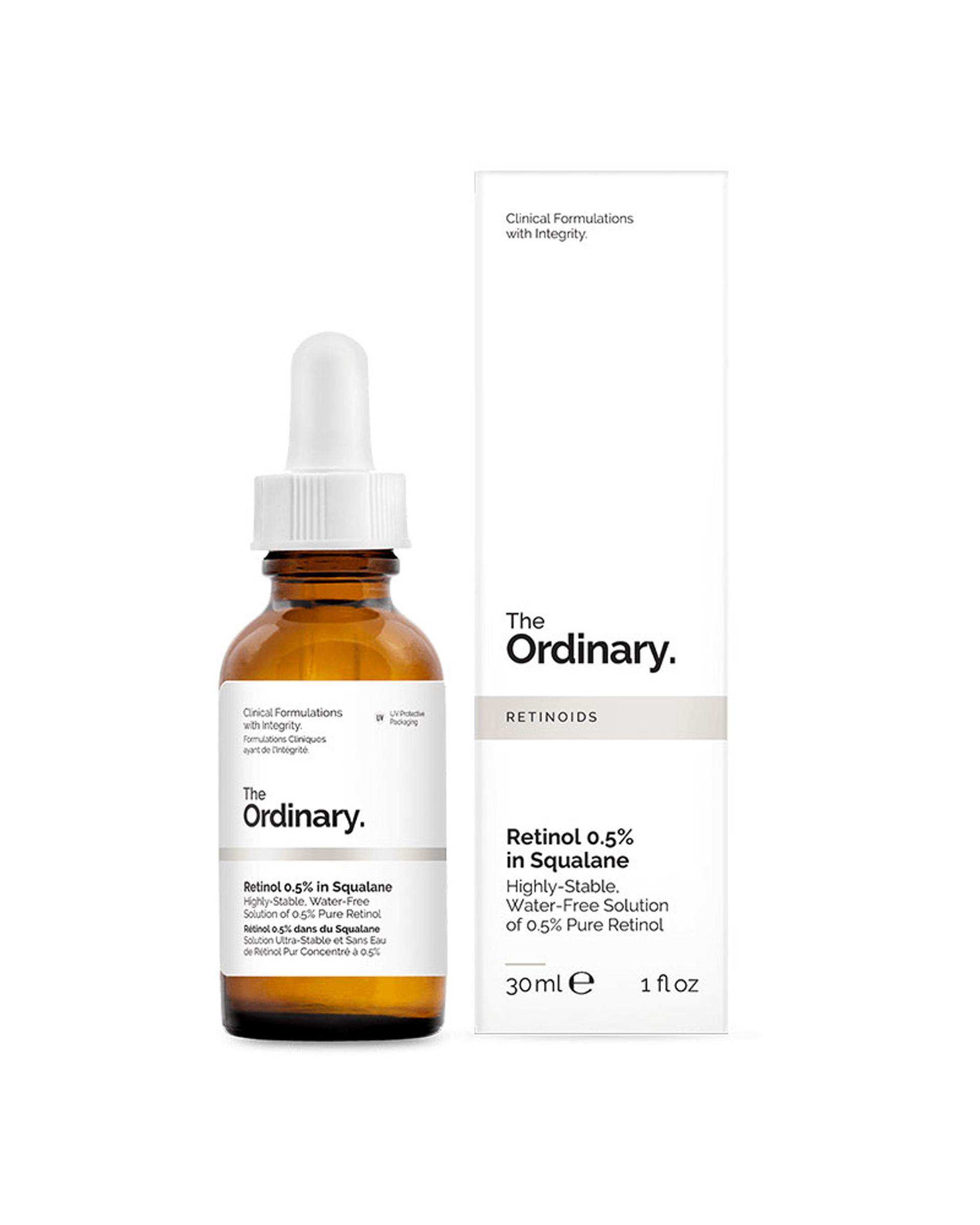 سرم صورت اوردینری The Ordinary مدل Retinol In Squalane %0.5 حاوی رتینول 0.5% حجم 30ml