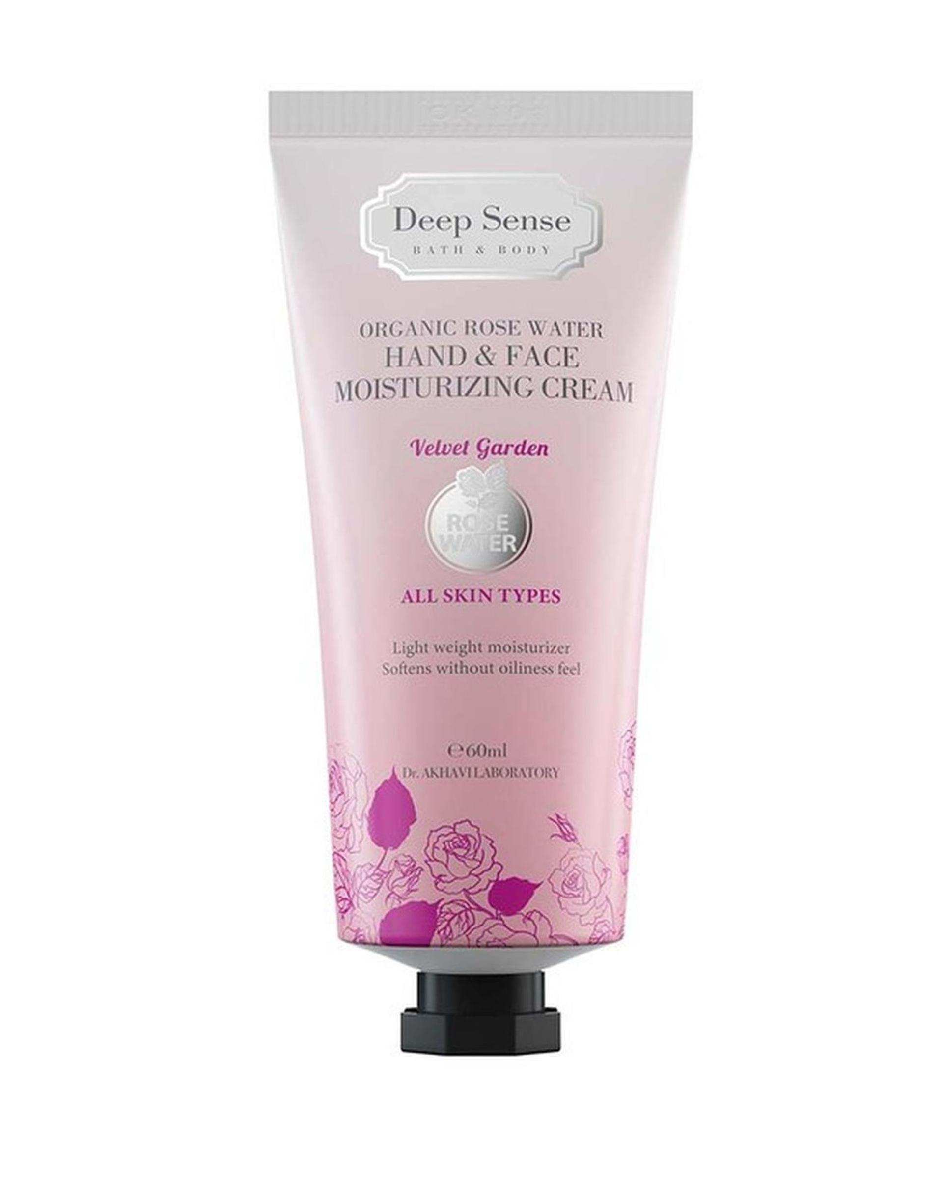 کرم مرطوب کننده دست و صورت دیپ سنس Deep Sense مدل Rose Water حجم 60ml