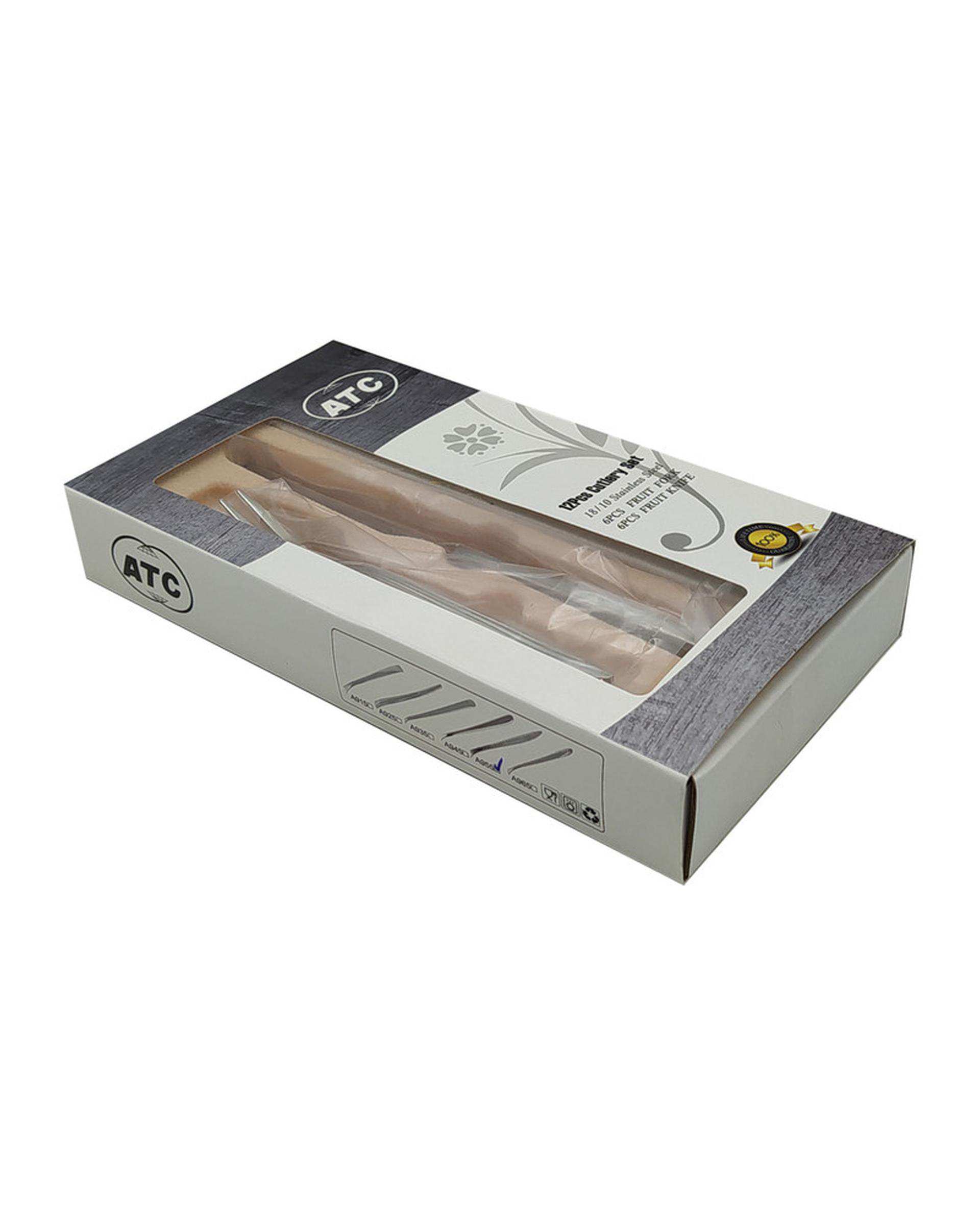 سرویس کارد و چنگال میوه خوری 12 پارچه استیل ای تی سی ATC کد A955
