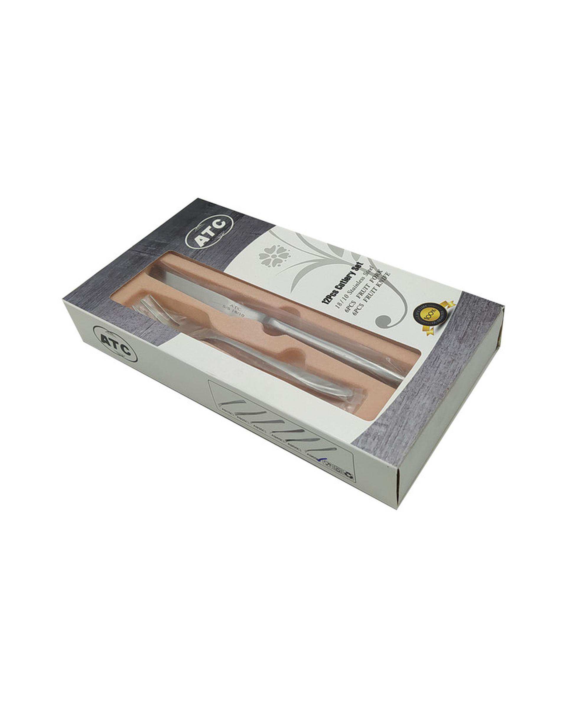 سرویس کارد و چنگال میوه خوری 12 پارچه استیل ای تی سی ATC کد A965