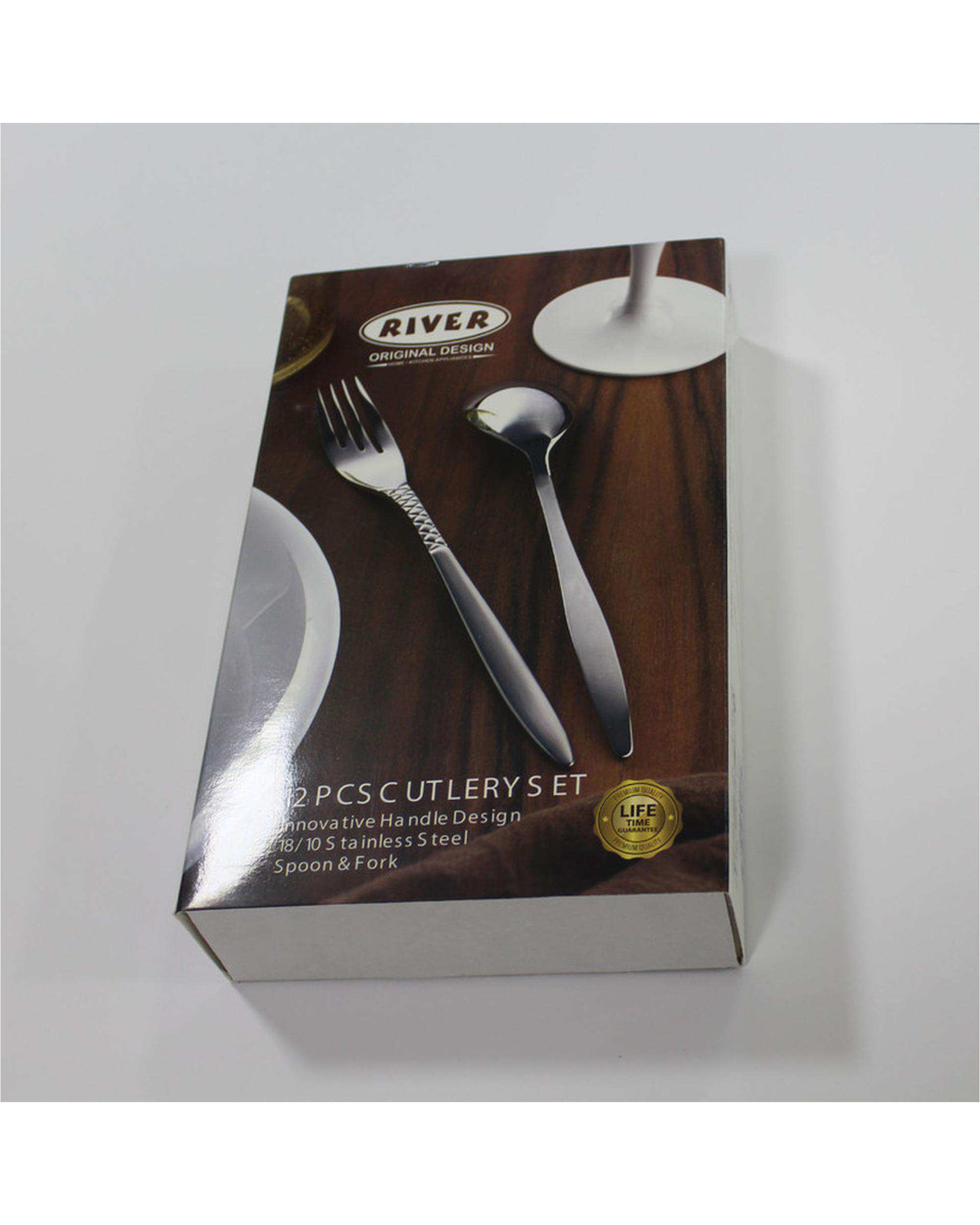 سرویس قاشق و چنگال 12 پارچه استیل ریور River مدل 8049