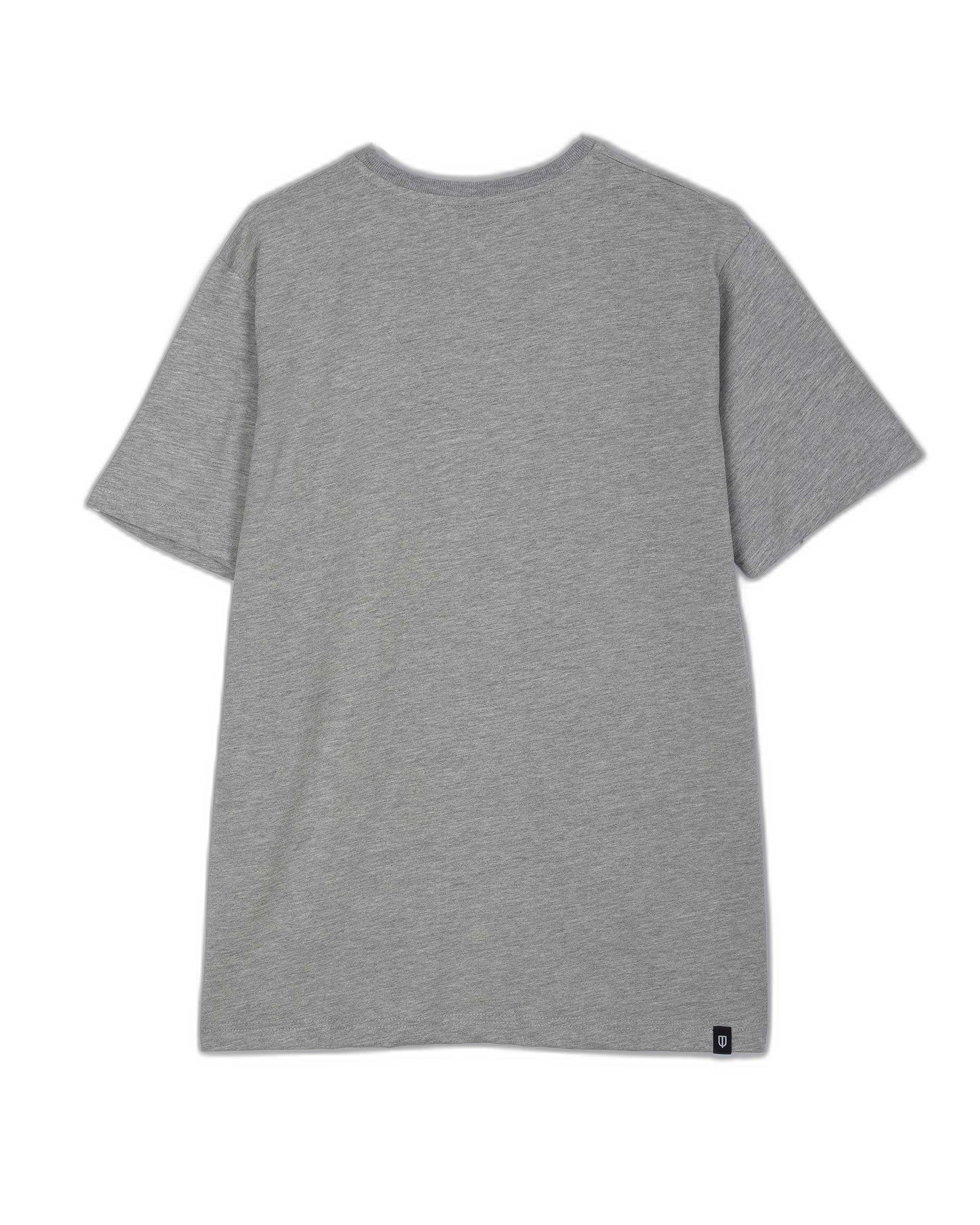 تی شرت مردانه یقه گرد طوسی روشن یونی پرو Unipro مدل 913112114-91