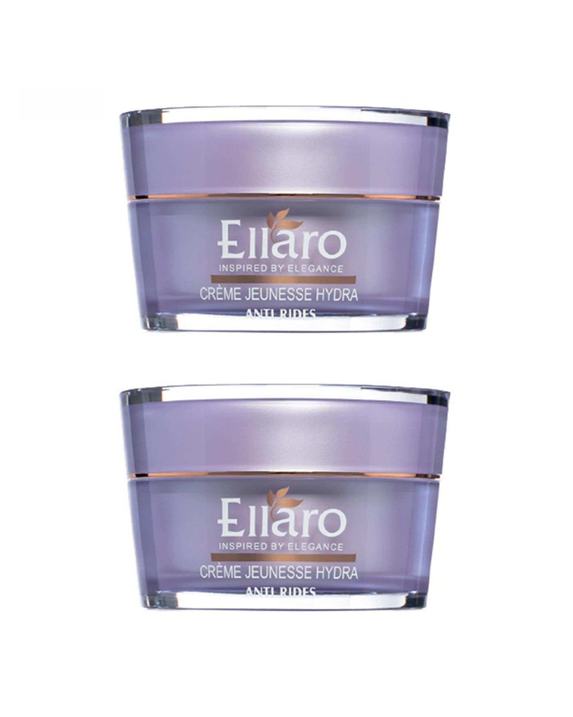 کرم مرطوب کننده الارو Ellaro مدل Youth Preserving Hydra حجم 50ml بسته 2 عددی