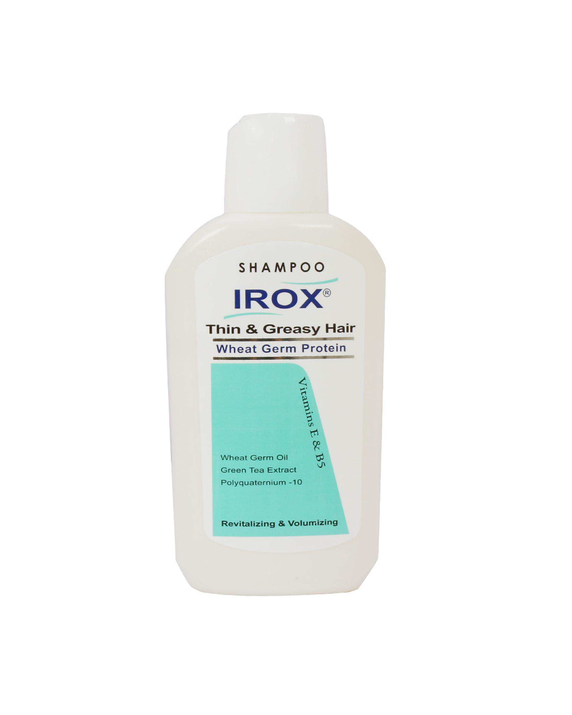 شامپو مو ایروکس Irox مدل Wheat Germ Protein مناسب موهای چرب و نازک 200ml