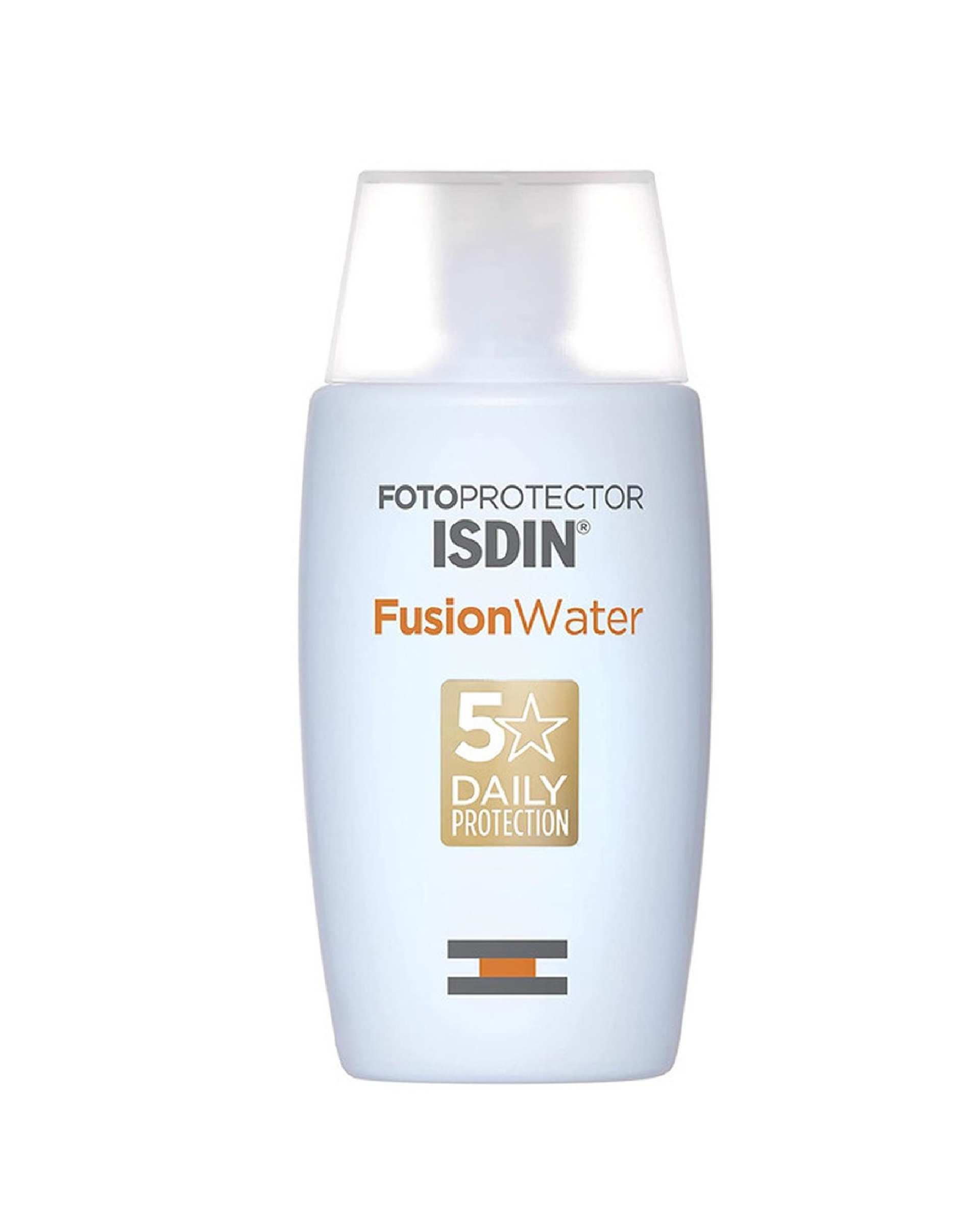 کرم ضد آفتاب بی رنگ SPF50 ایزدین مدل Fusion Water 5 Daily مناسب انواع پوست 50ml