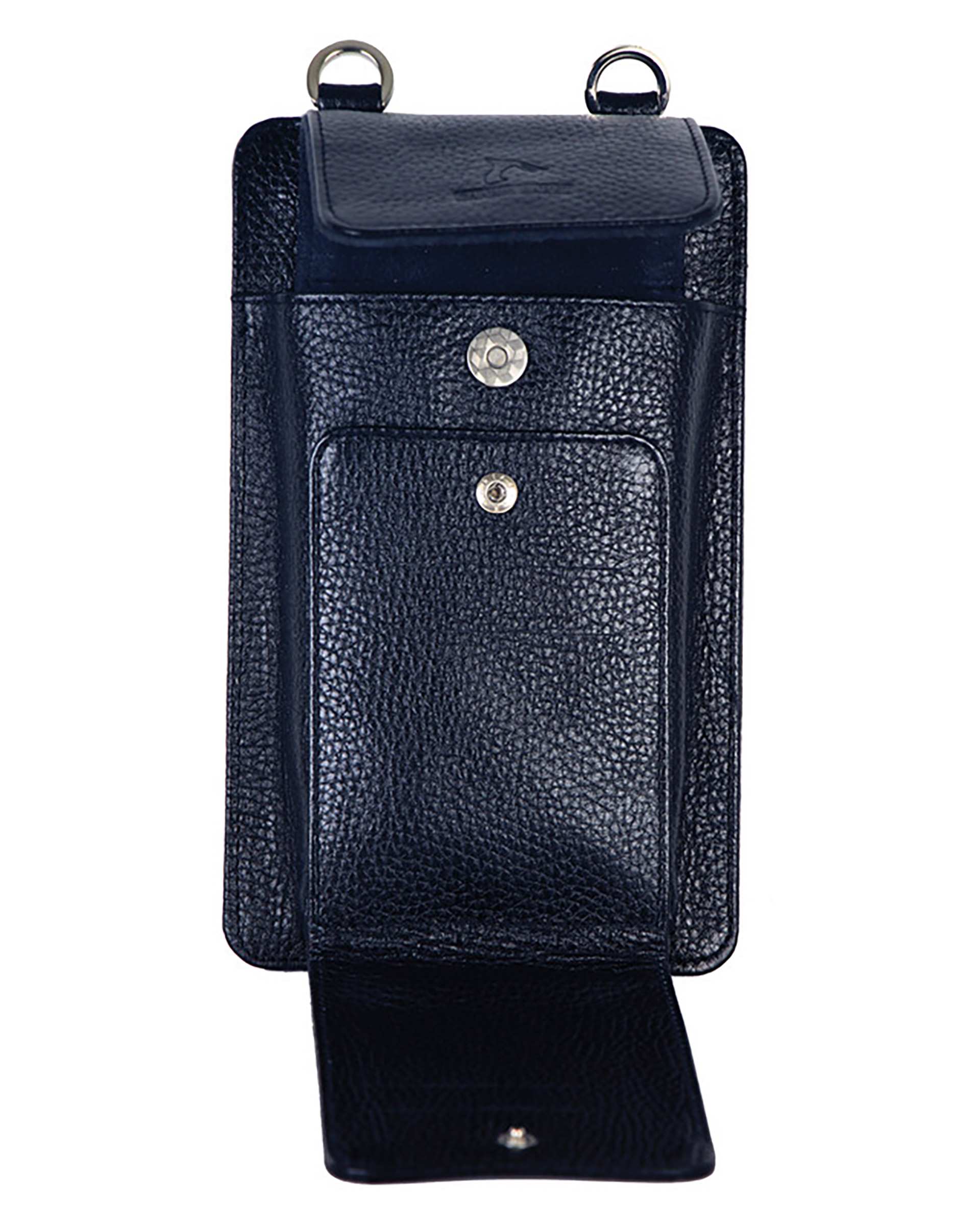 کیف دوشی چرم مدل DG73.1 مشکی چرم بارز Charm Barez