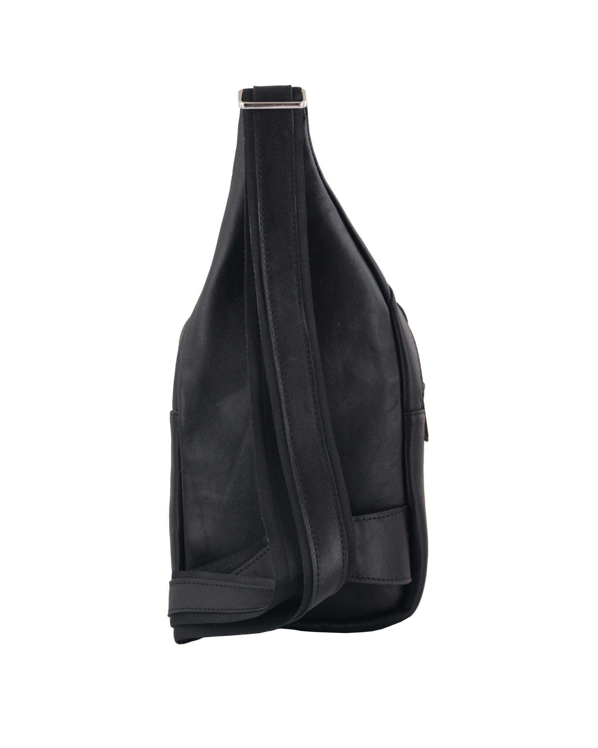 کیف مردانه کراس بادی چرم مدل DG65 مشکی چرم بارز Charm Barez