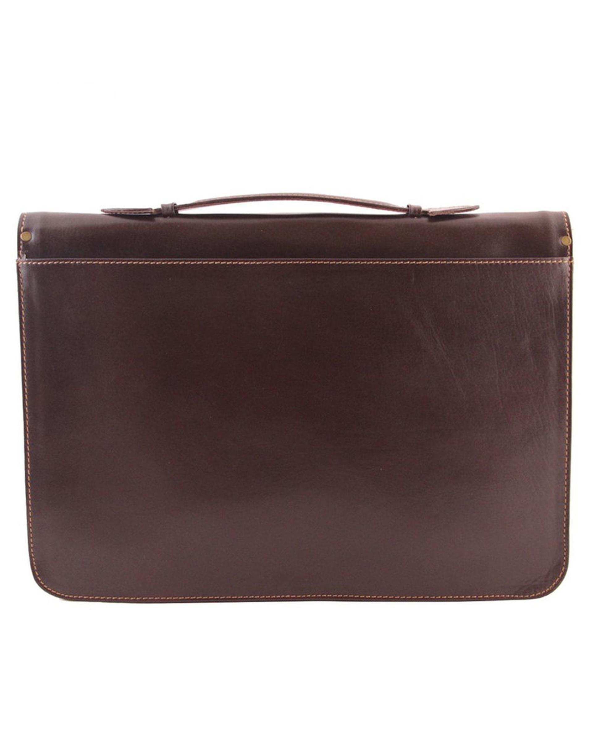کیف اداری مردانه چرم مدل DF29.1 قهوه ای چرم بارز Charm Barez