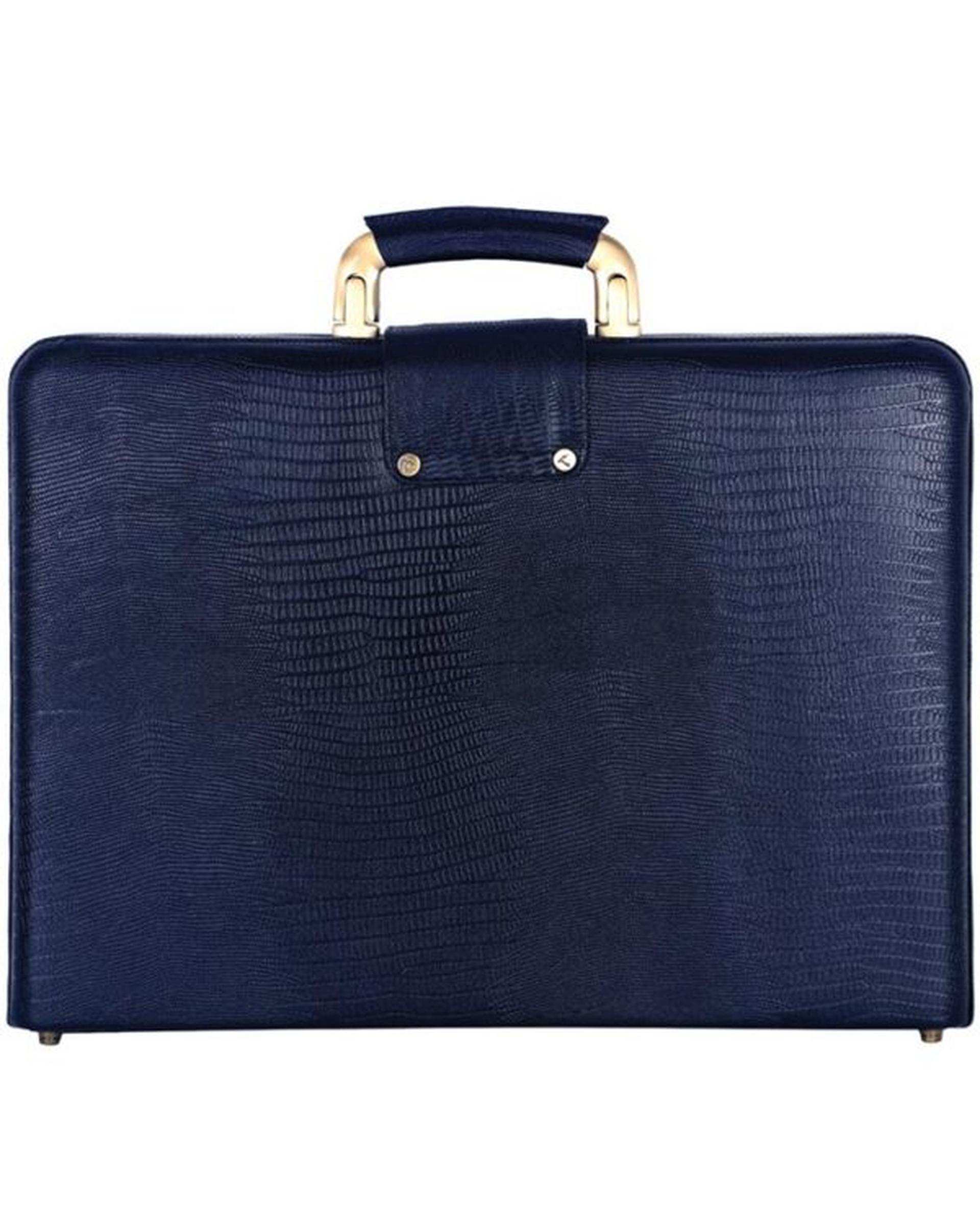 کیف اداری مردانه چرم مدل DL22.1Lizard مشکی چرم بارز Charm Barez