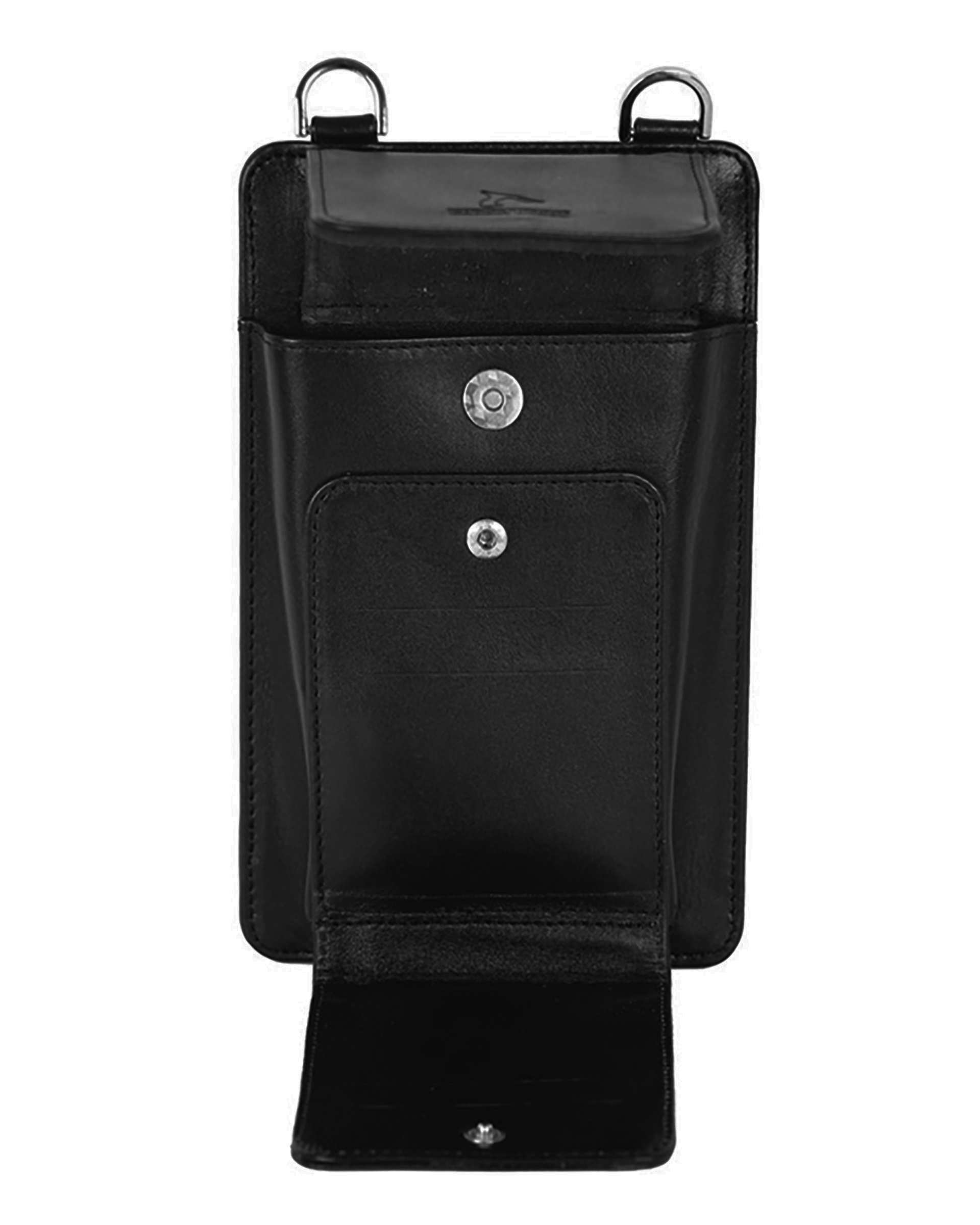 کیف دوشی چرم مدل DG73 مشکی چرم بارز Charm Barez