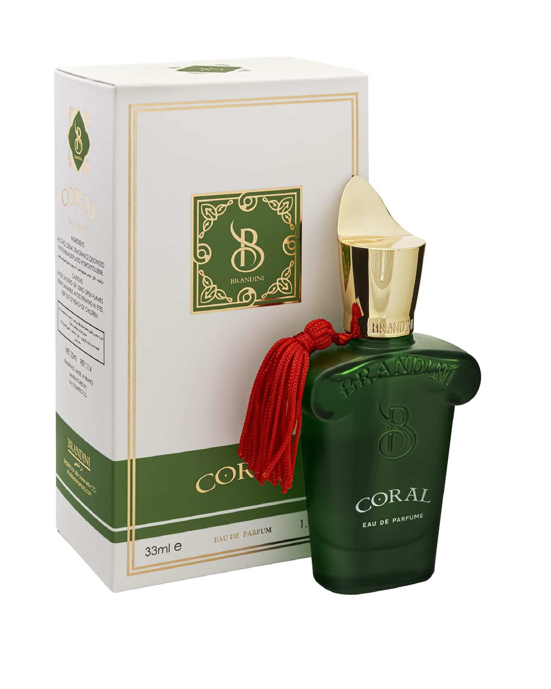 عطر جیبی مردانه برندینی Casamorati Coral EDP 33ml Brandini