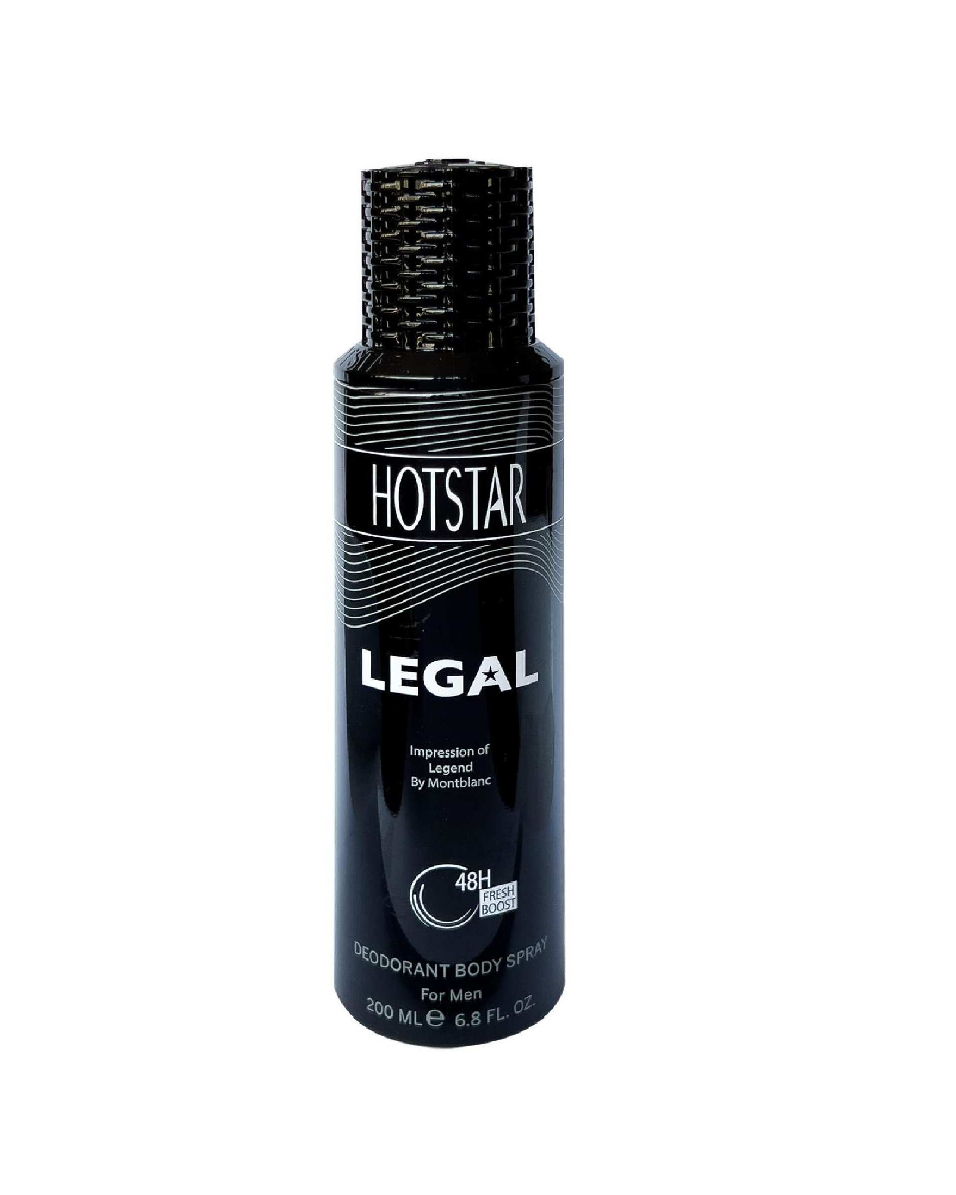 اسپری بدن مردانه هات استار Hotstar مدل Legal حجم 200ml