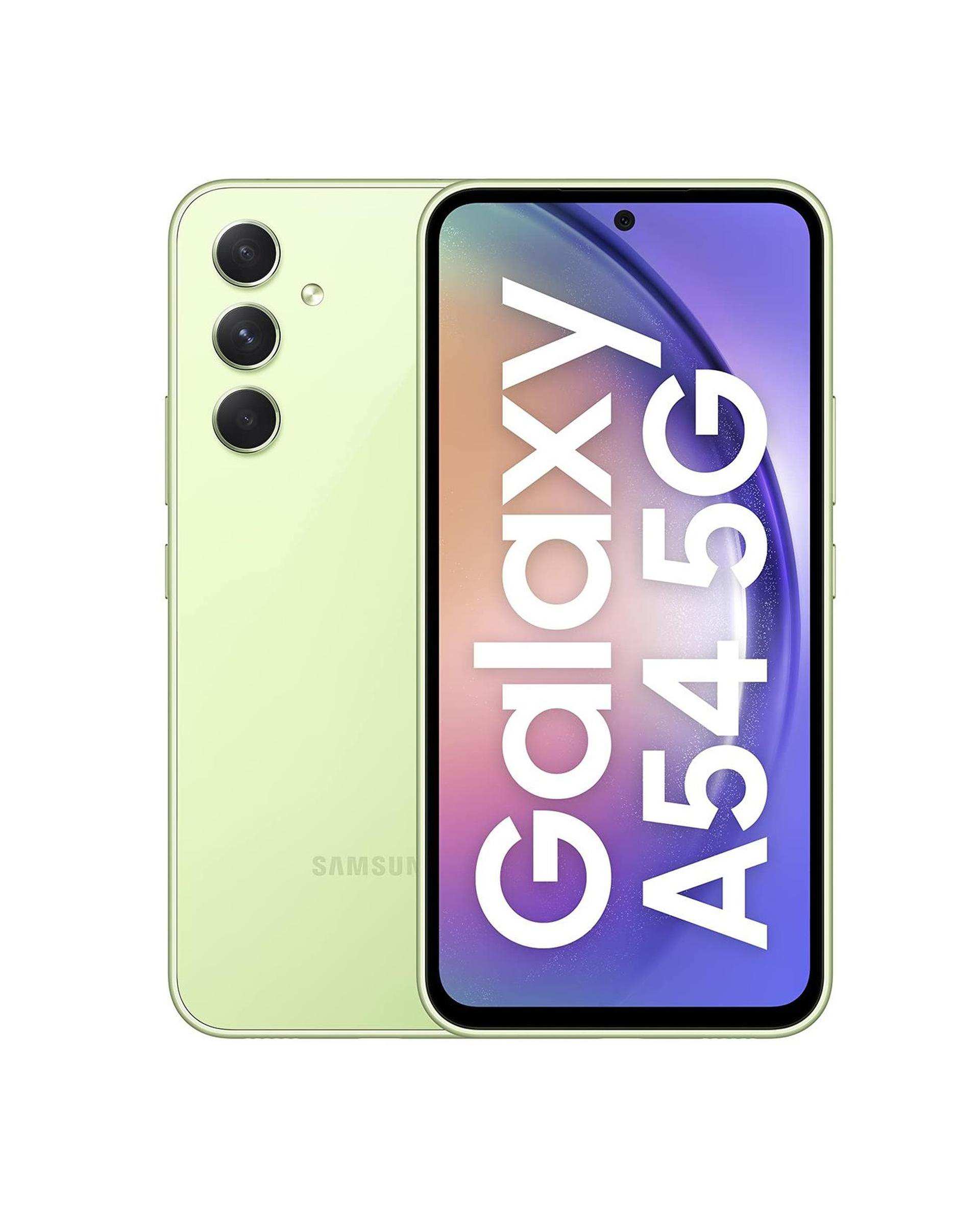 گوشی موبایل سامسونگ مدل Galaxy A54 5G دو سیم کارت ظرفیت 128 گیگابایت و رم 8 گیگابایت لیمویی