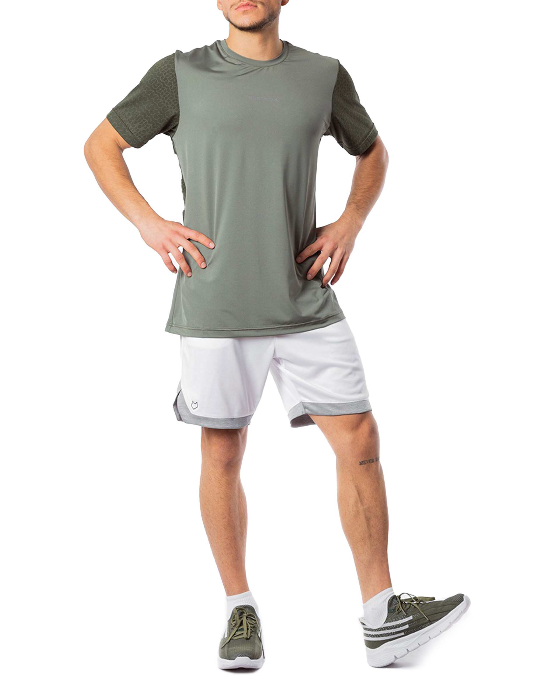 تی شرت مردانه ورزشی سبز مل اند موژ Mel & Moj کد M08138-601