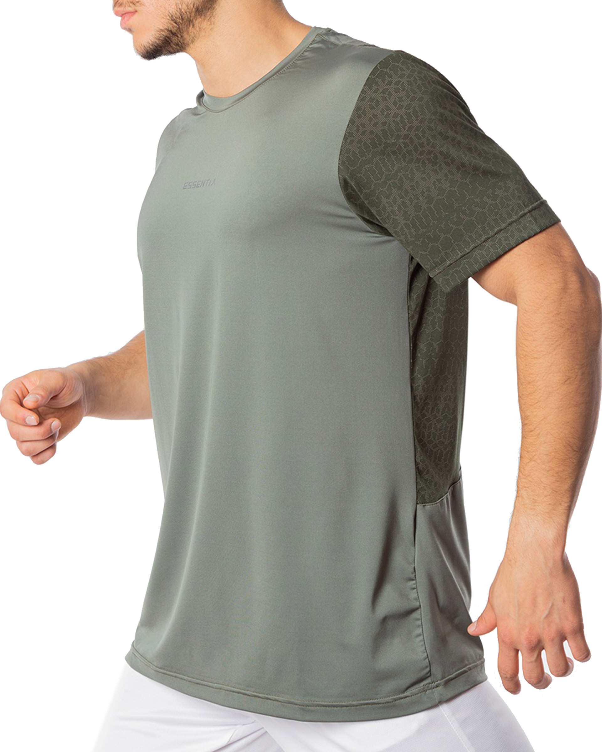 تی شرت مردانه ورزشی سبز مل اند موژ Mel & Moj کد M08138-601