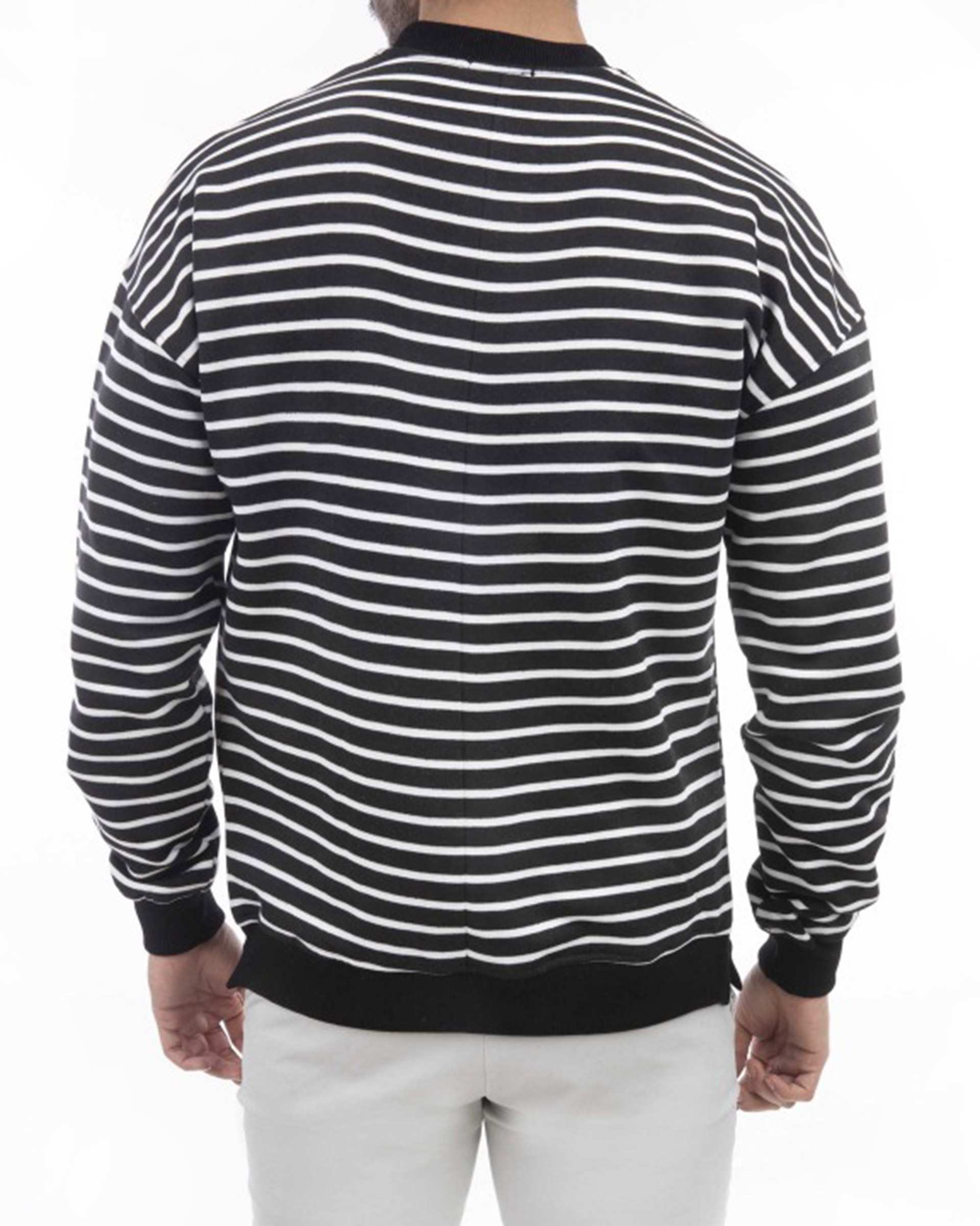 سویشرت مردانه جلو بسته مشکی آر ان اس RNS کد 12031932