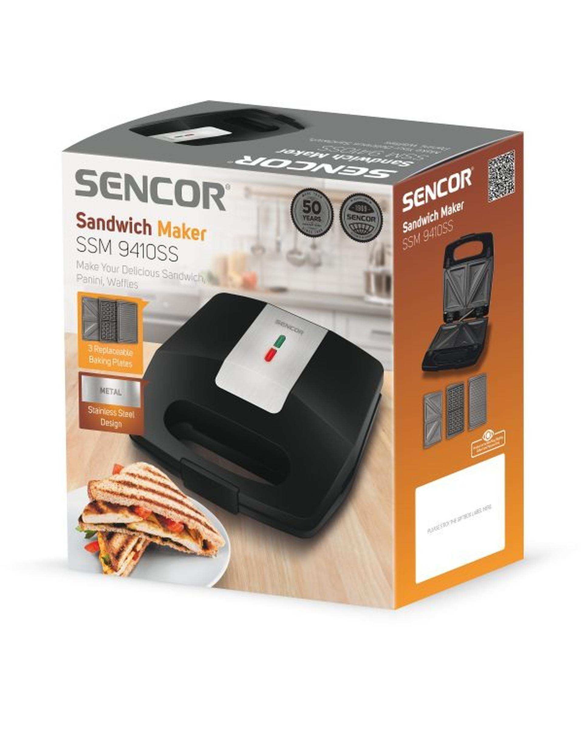 ساندویچ ساز مشکی سنکور Sencor مدل SSM 9410SS