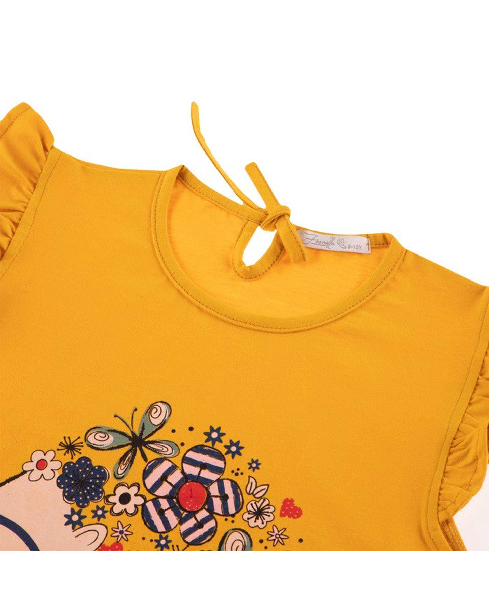 ست تاپ و لگینگ دخترانه فیورلا Fiorella طرح جوجه تیغی کد 33034