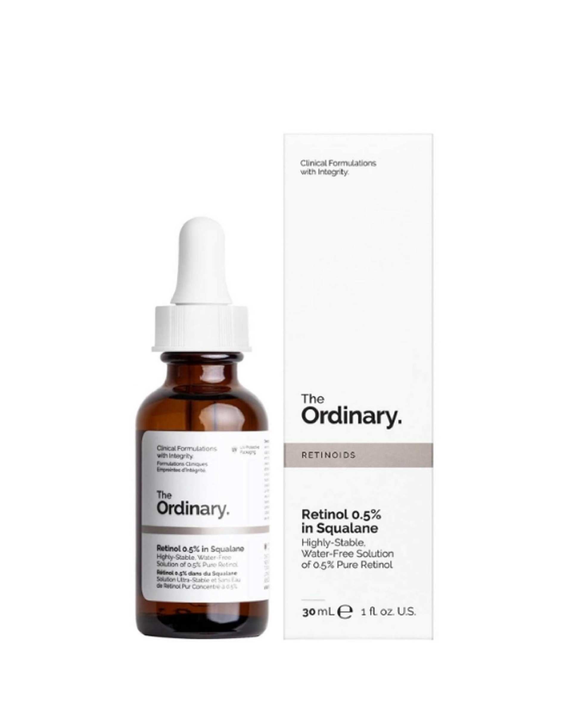 سرم صورت اوردینری The Ordinary مدل Retinol 0.5% in Squalane حاوی رتینول 0.5%