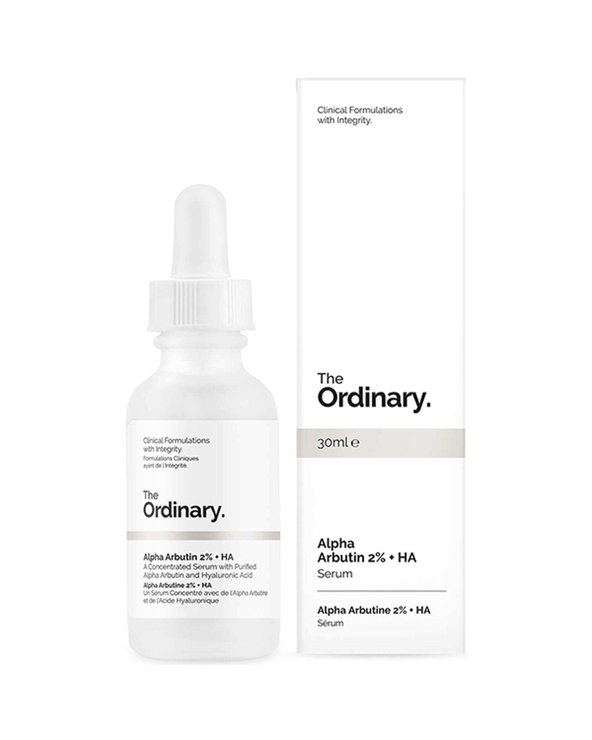 سرم ضد لک و آبرسان پوست اوردینری The Ordinary حاوی آلفا آربوتین 2% و هیالورونیک اسید 30ml