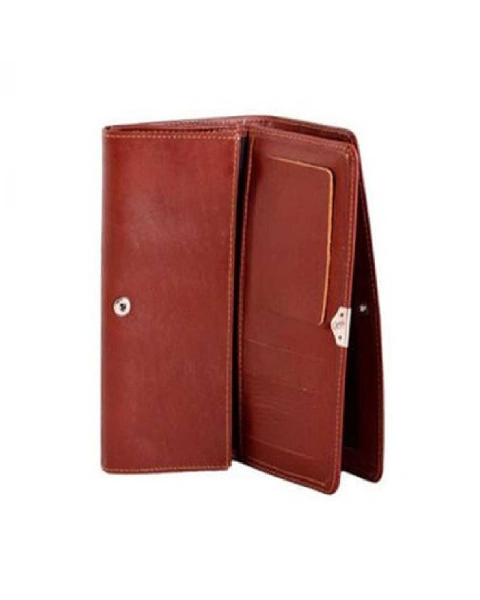 کیف پول چرم زنانه عسلی چرم بارز Charm Barez مدل DM21.GRS