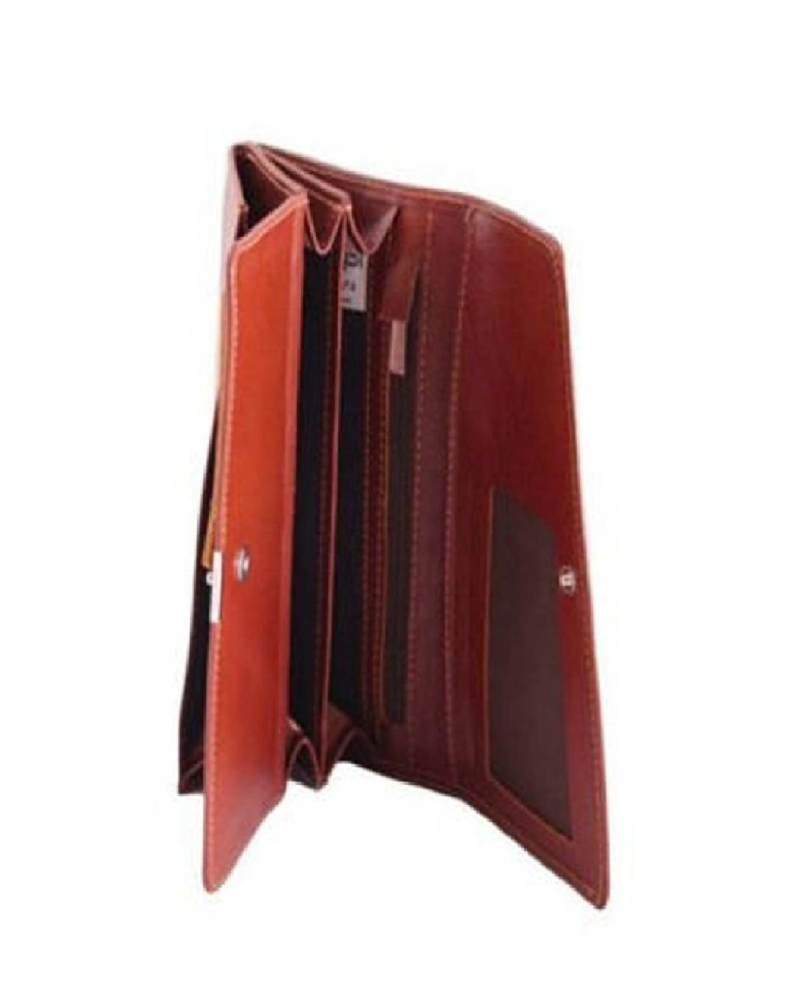کیف پول چرم زنانه عسلی چرم بارز Charm Barez مدل DM21.GRS