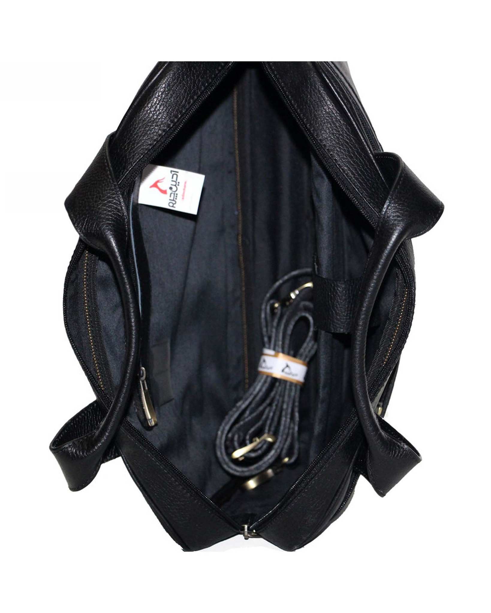 کیف اداری چرم مشکی چرم بارز Charm Barez کد DL35.1