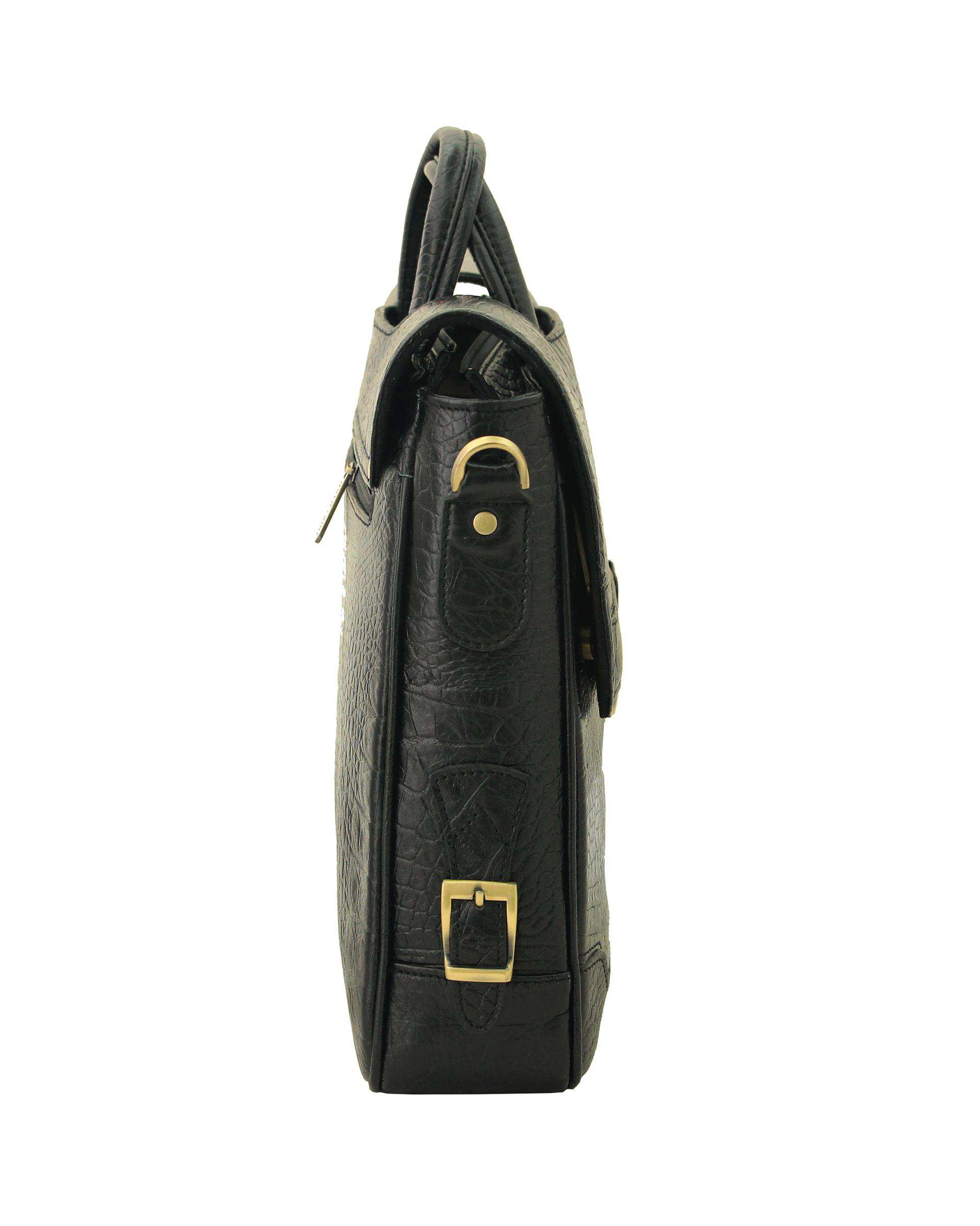 کیف اداری چرم مشکی چرم بارز Charm Barez مدل DL65.KO