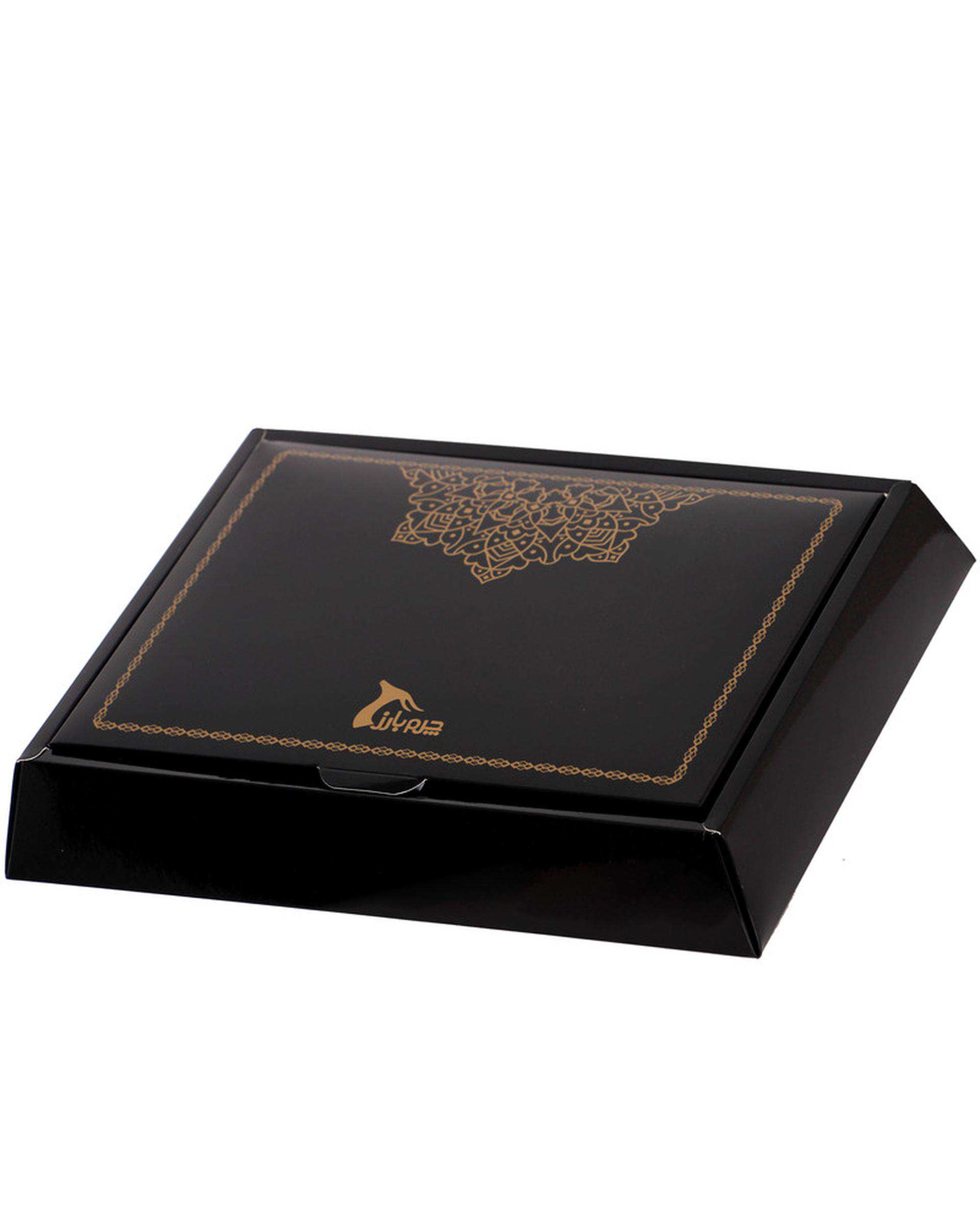 ست هدیه چرم مردانه عسلی چرم بارز Charm Barez مدل DS62