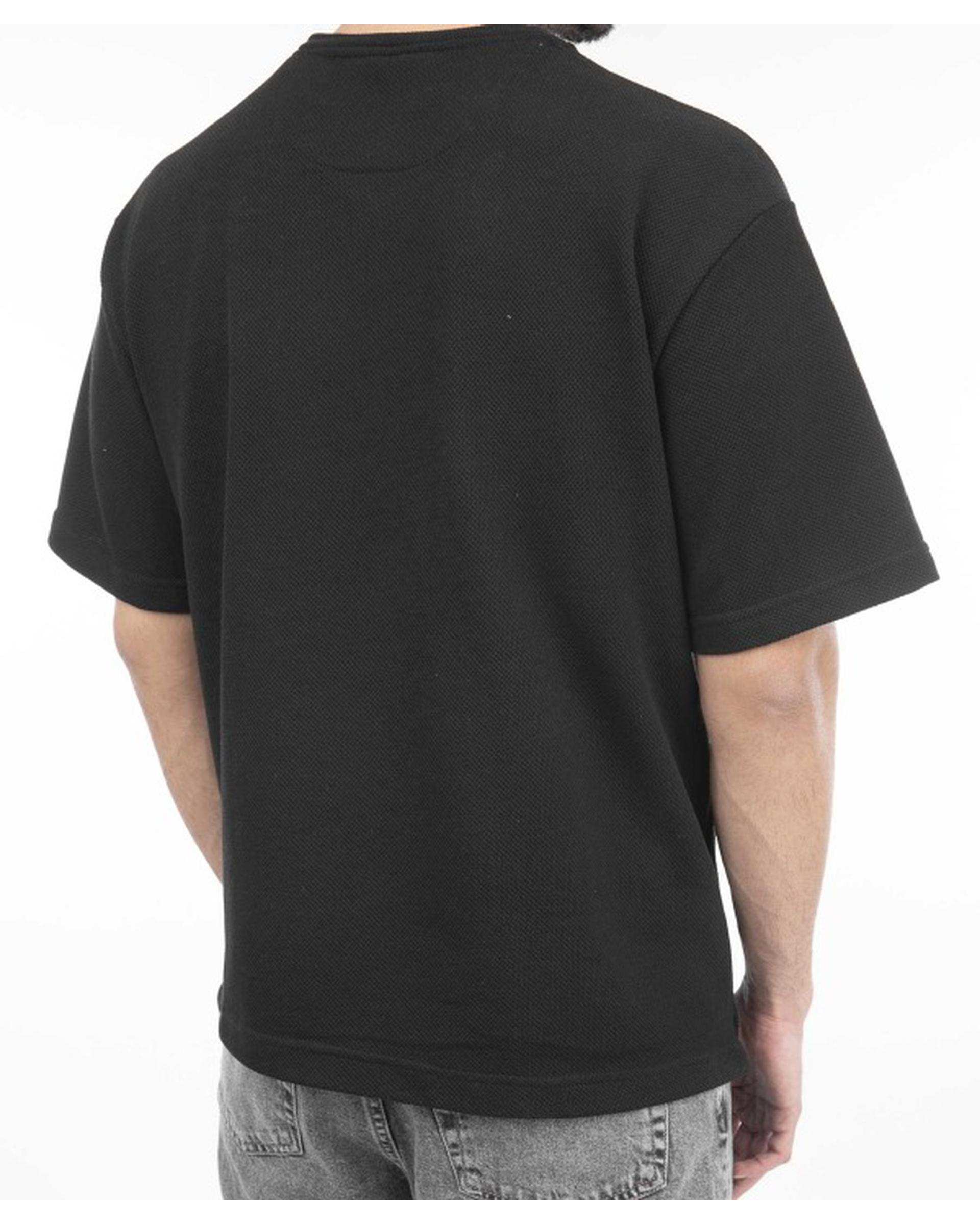 تی شرت مردانه مشکی آر ان اس RNS کد 12021726